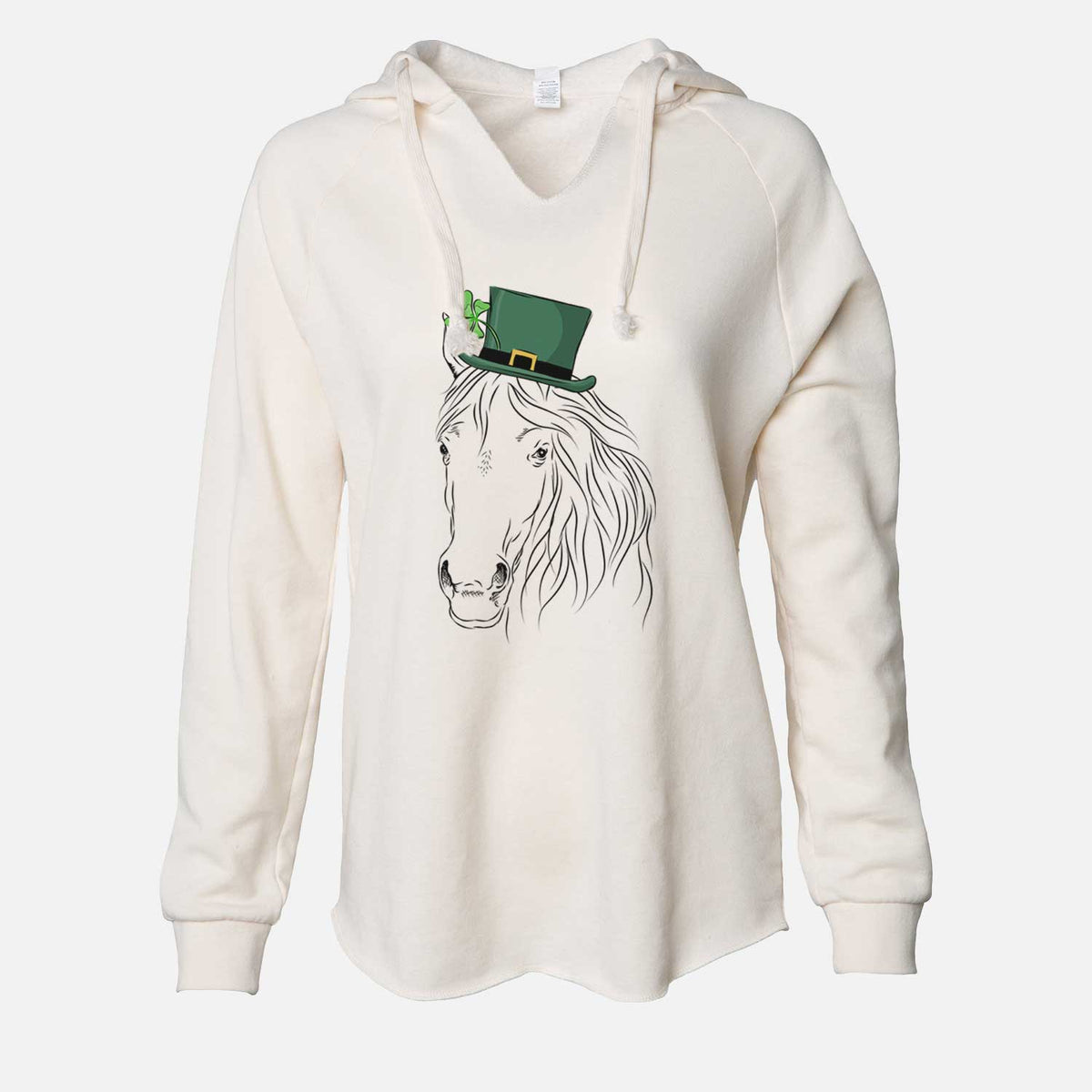 St. Patrick's Aria the Horse - Cali Wave Hooded Sweatshirt
