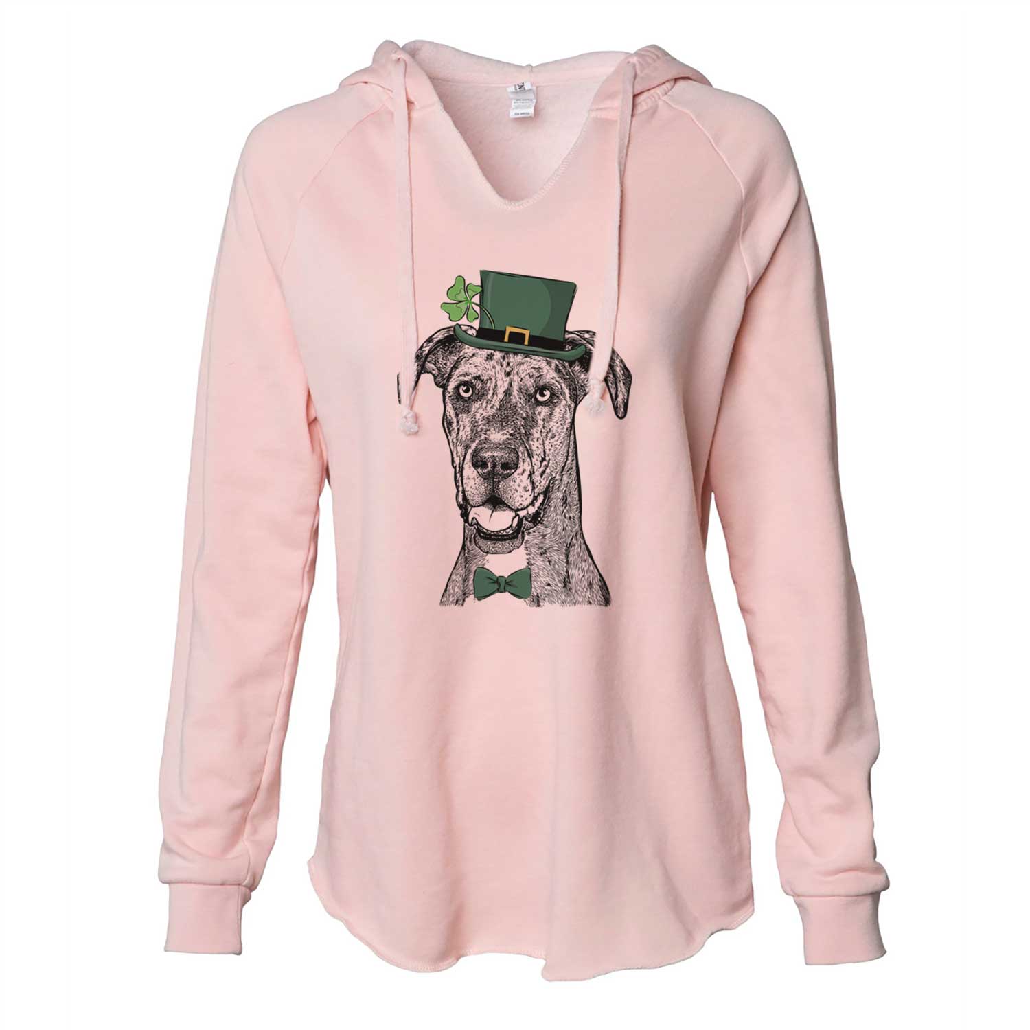 St. Patrick's Athena the Merle Great Dane - Cali Wave Hooded Sweatshirt