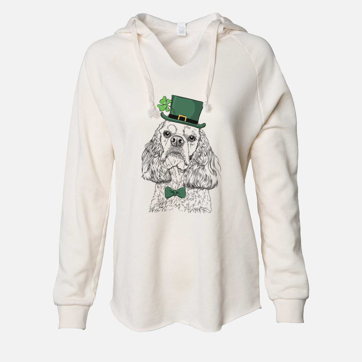 St. Patrick's Bailey the American Cocker Spaniel - Cali Wave Hooded Sweatshirt