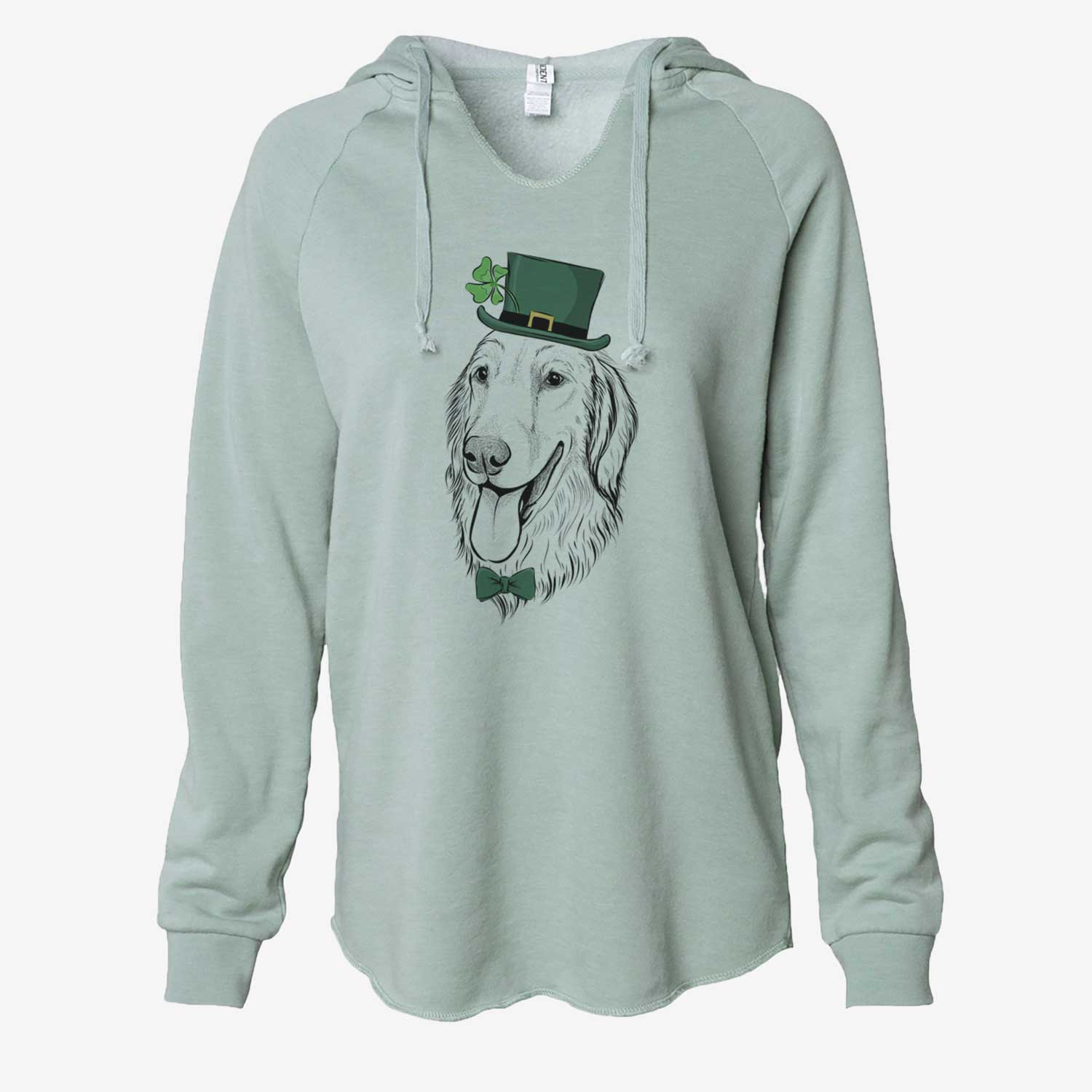 St. Patrick's Bailey the Golden Retriever - Cali Wave Hooded Sweatshirt