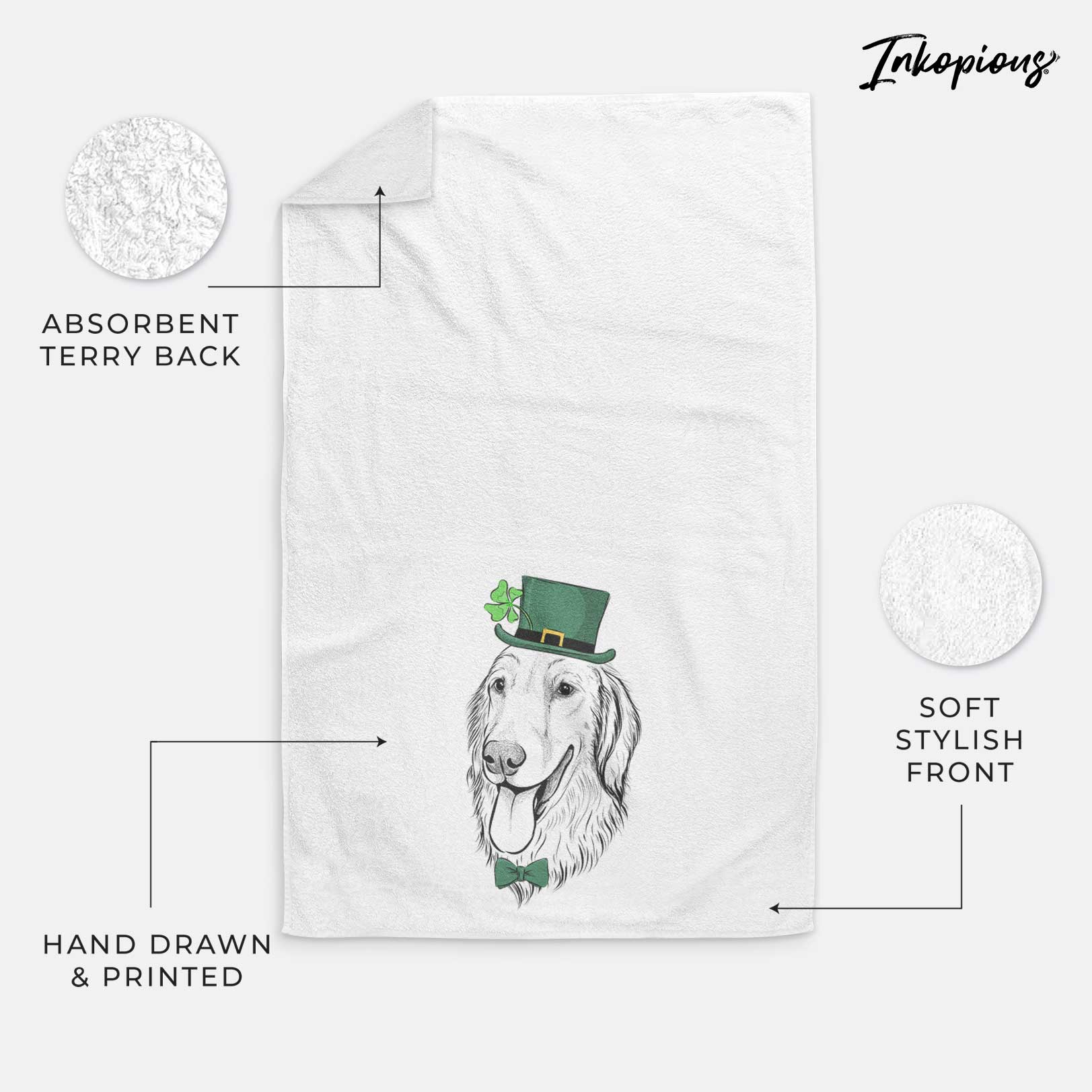 Bailey the Golden Retriever Decorative Hand Towel