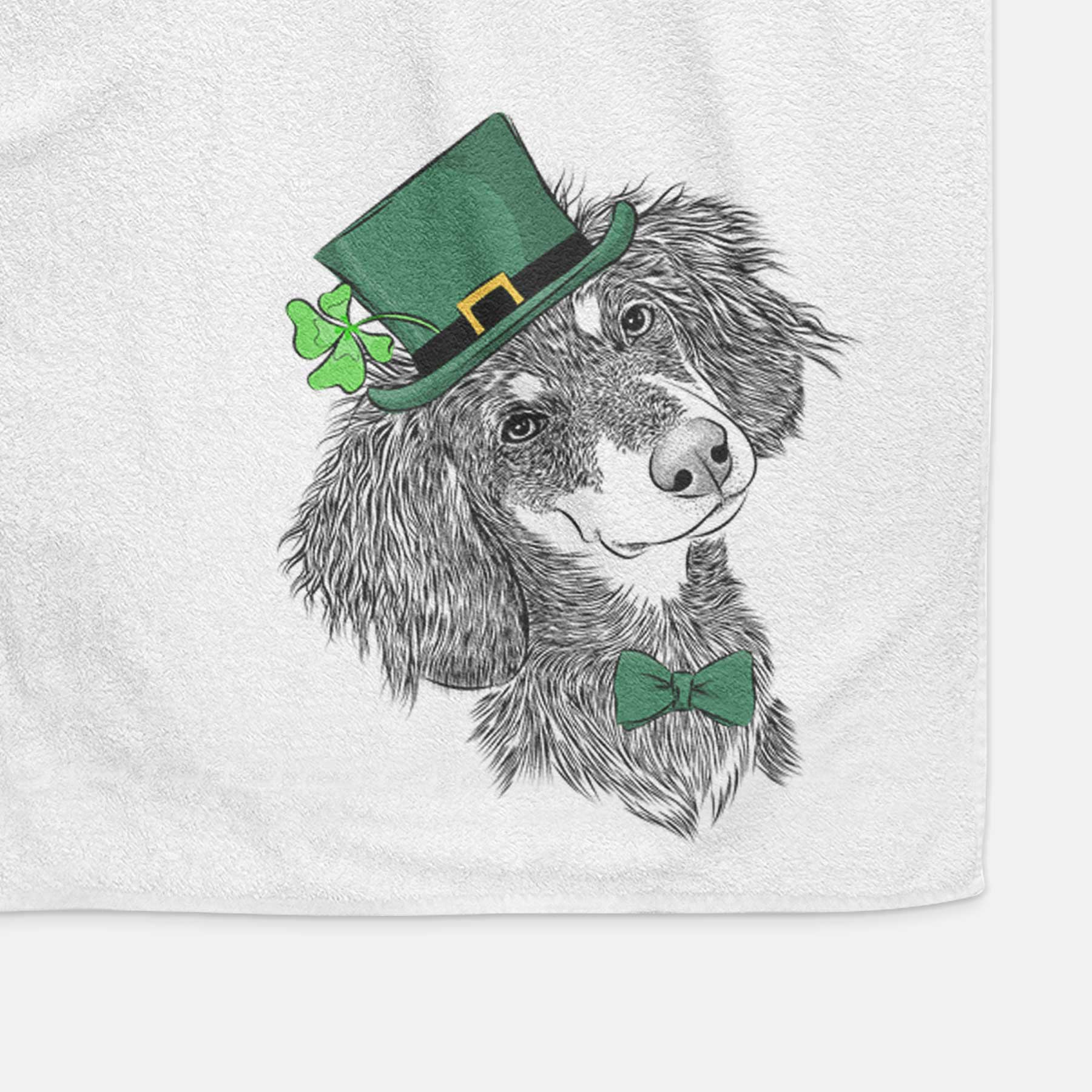 Bailey the Long Haired Dachshund Decorative Hand Towel