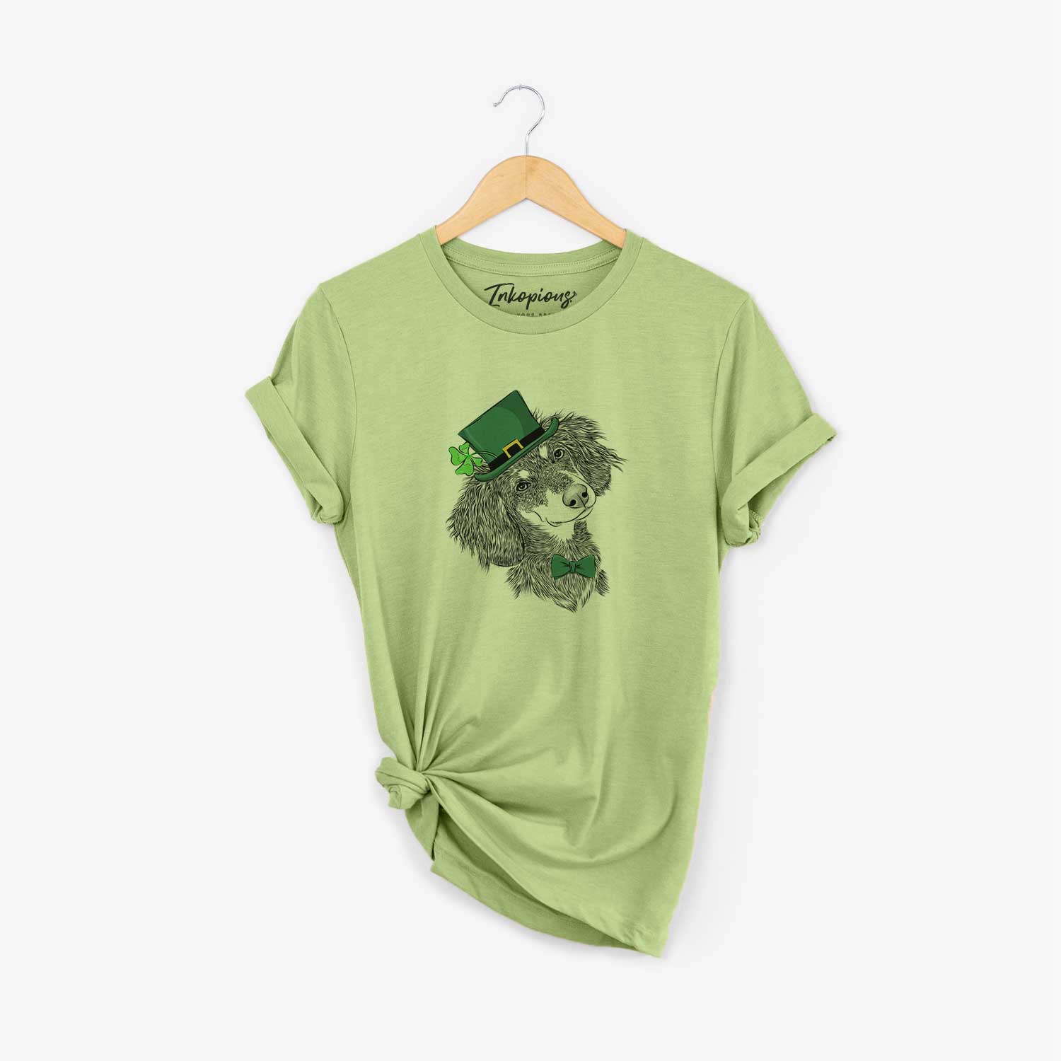 St. Patrick's Bailey the Long Haired Dachshund - Unisex Crewneck