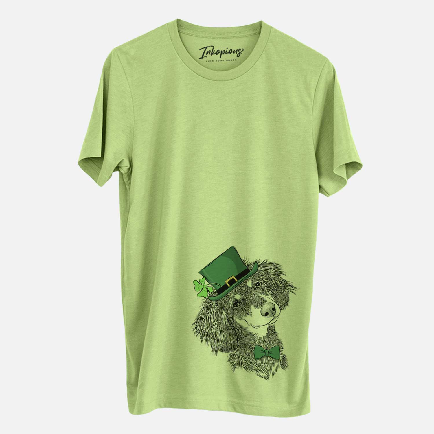 St. Patrick's Bailey the Long Haired Dachshund - Unisex Crewneck