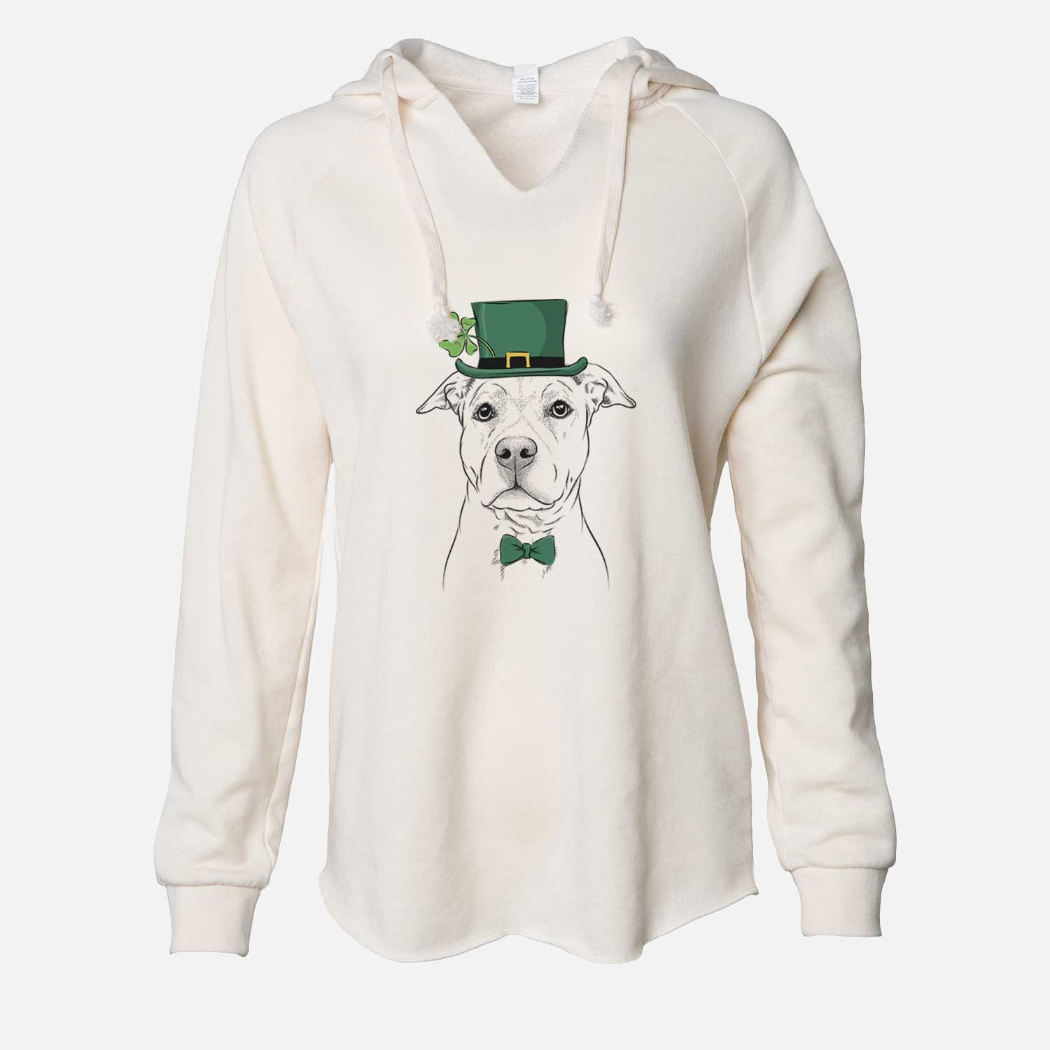 St. Patrick's Bailey the American Staffordshire Terrier - Cali Wave Hooded Sweatshirt