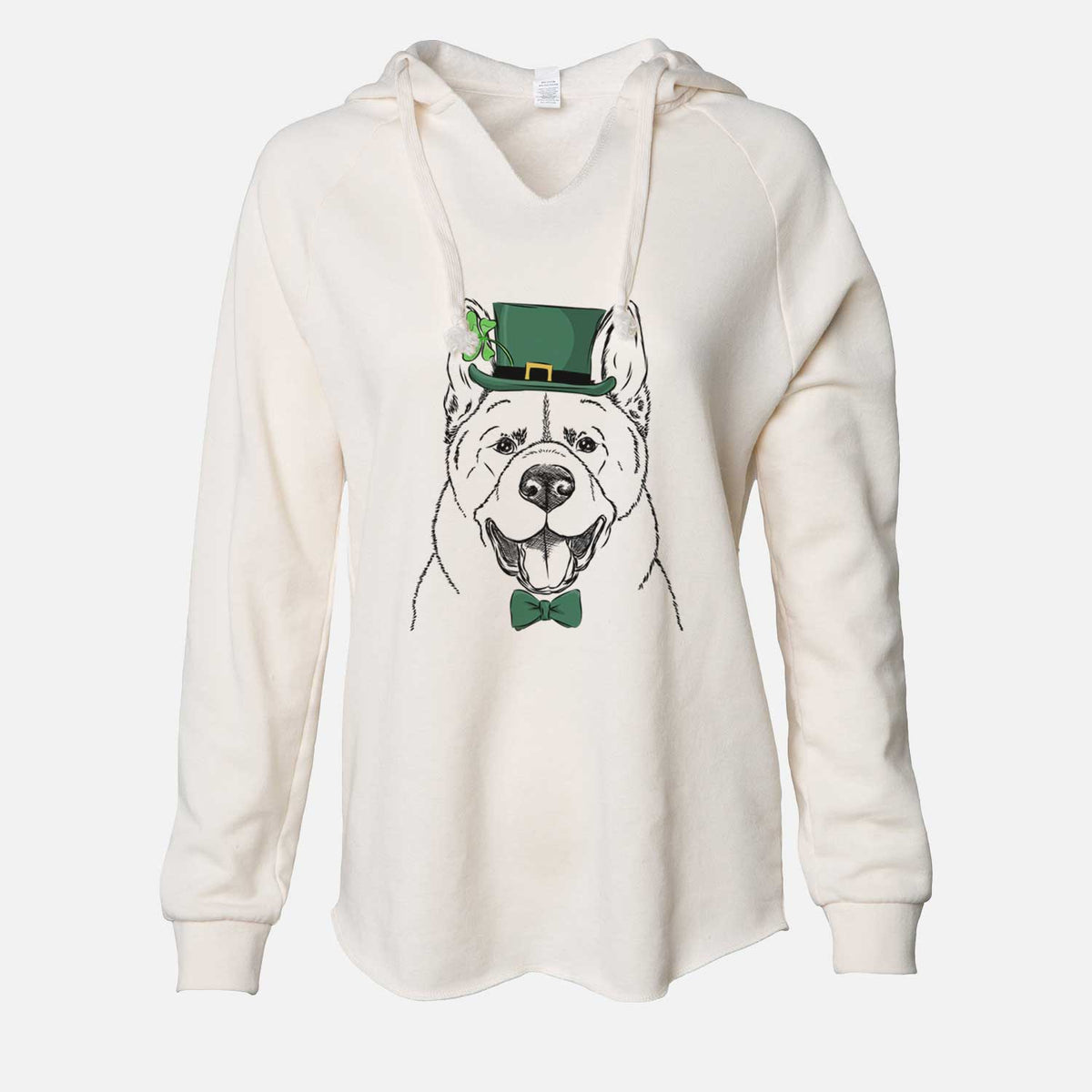 St. Patrick's Baku the Akita - Cali Wave Hooded Sweatshirt