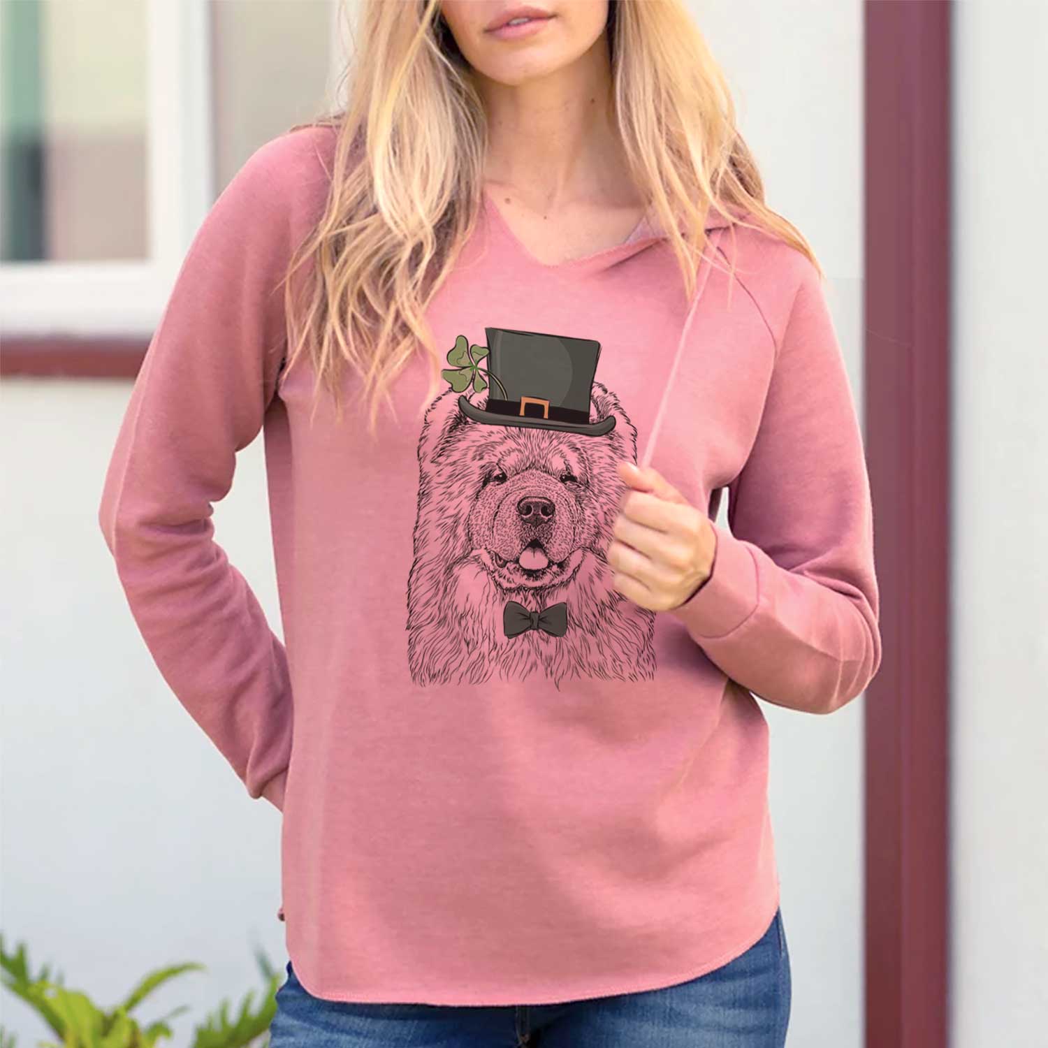 St. Patrick's Baloo the Chow Chow - Cali Wave Hooded Sweatshirt