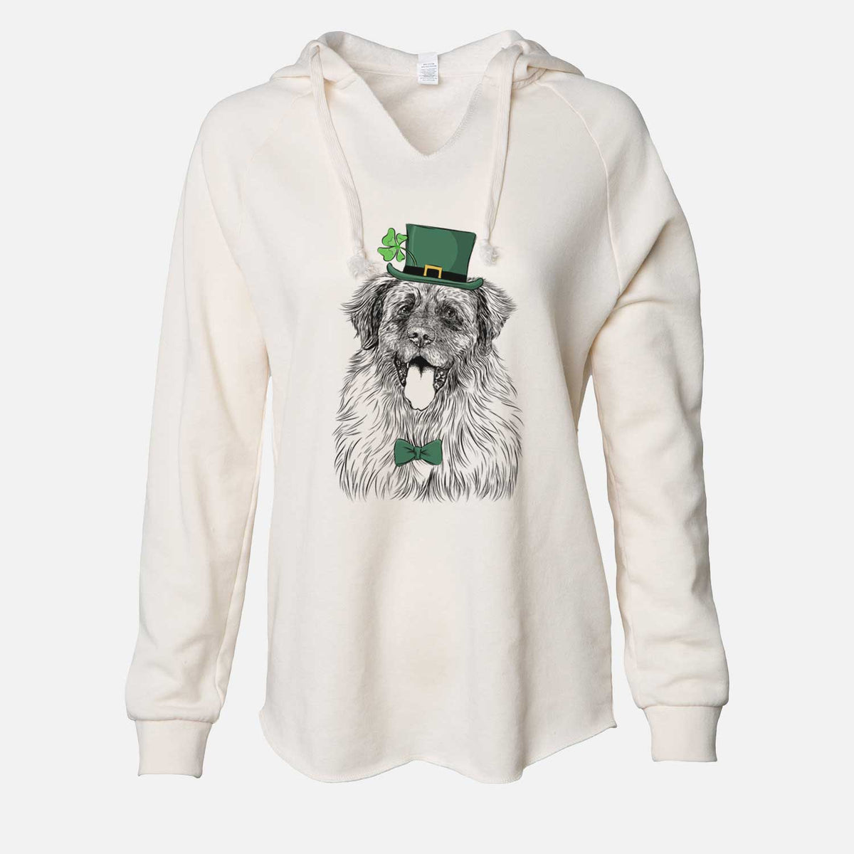 St. Patrick's Bamboo the Leonberger - Cali Wave Hooded Sweatshirt