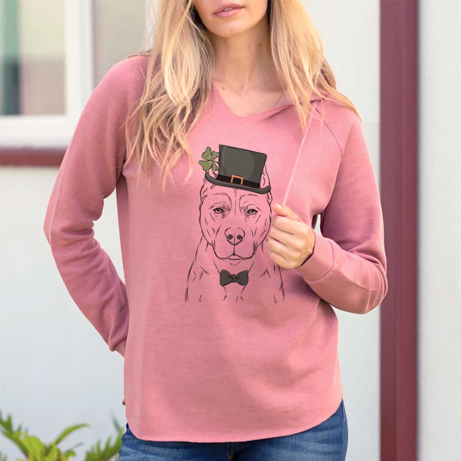 St. Patrick's Bane the Pitbull Mix - Cali Wave Hooded Sweatshirt