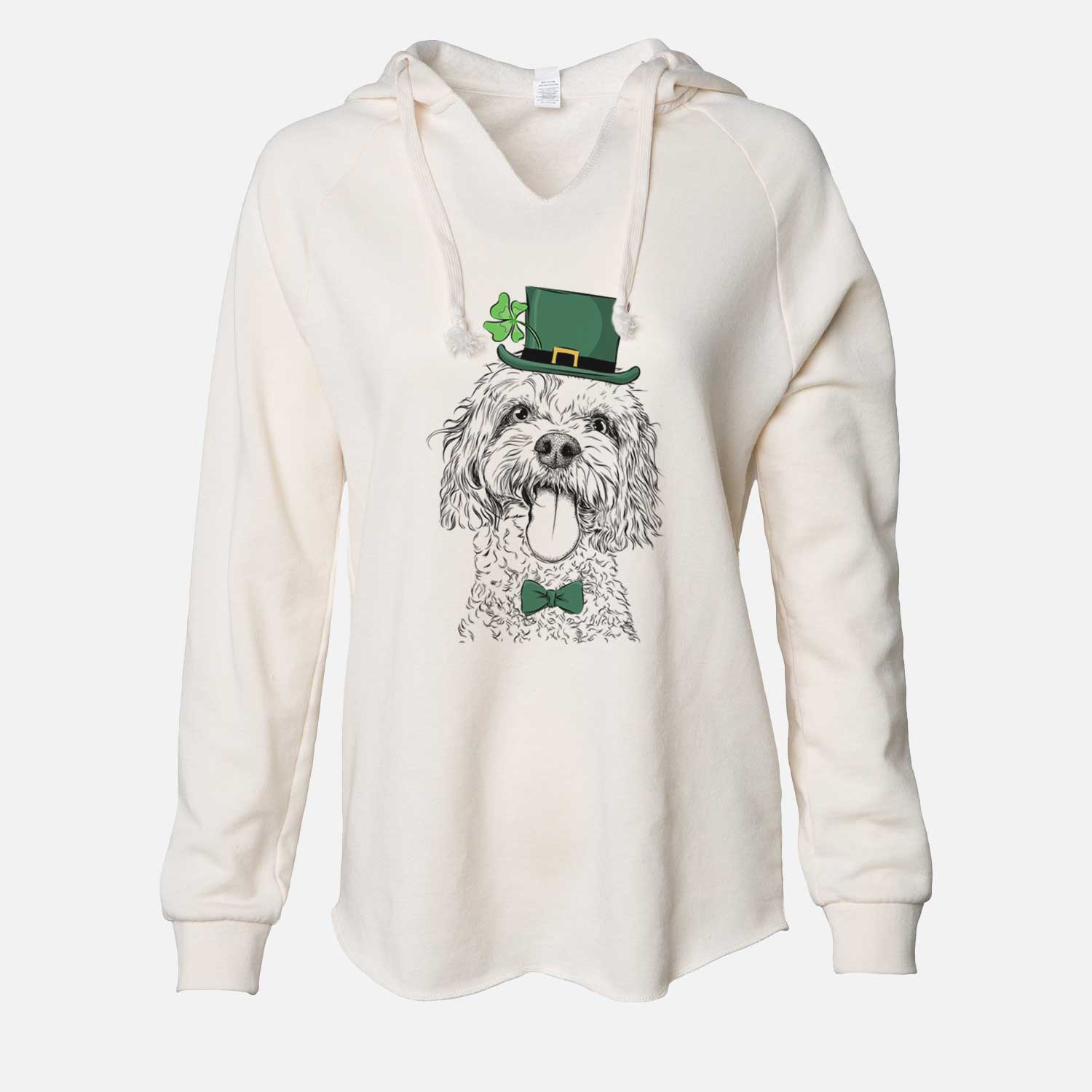 St. Patrick's Barney the Cavachon - Cali Wave Hooded Sweatshirt