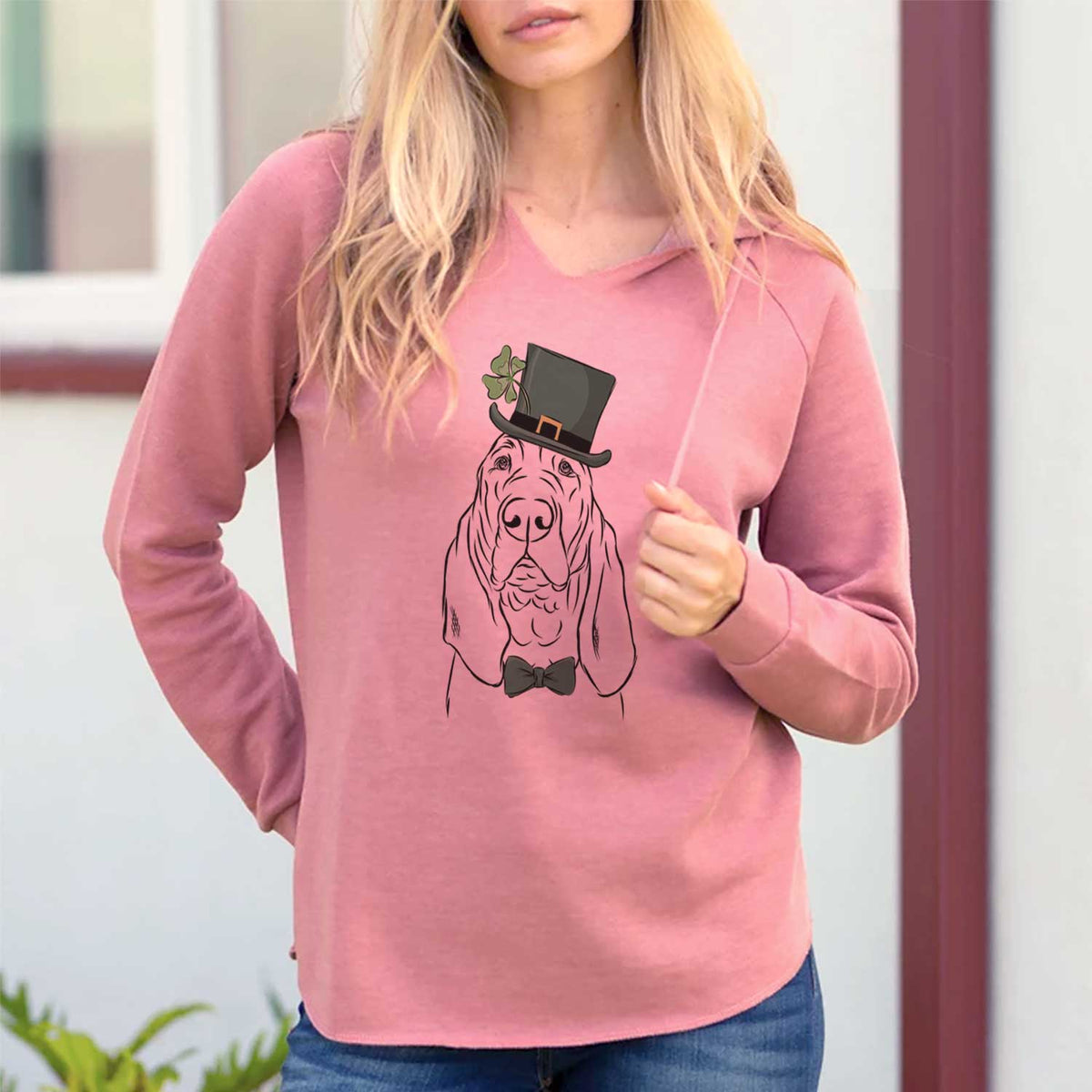 St. Patrick&#39;s Baron the Bloodhound - Cali Wave Hooded Sweatshirt