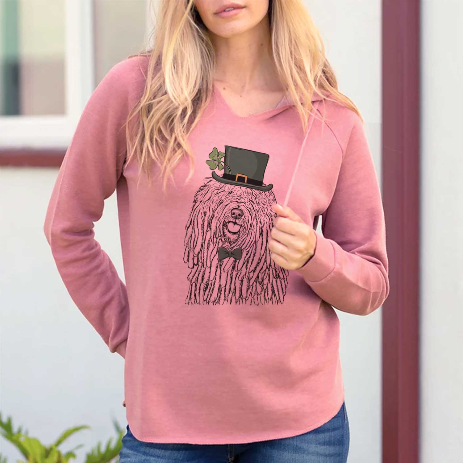 St. Patrick's Barry the Komondor - Cali Wave Hooded Sweatshirt