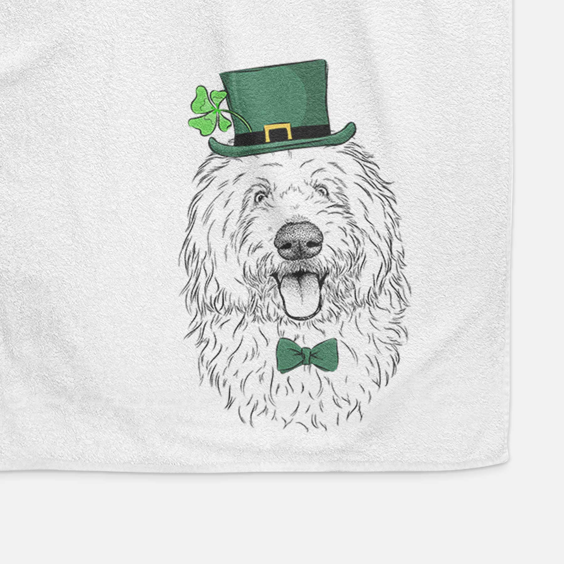 Barry the Old English Sheepdog Decorative Hand Towel