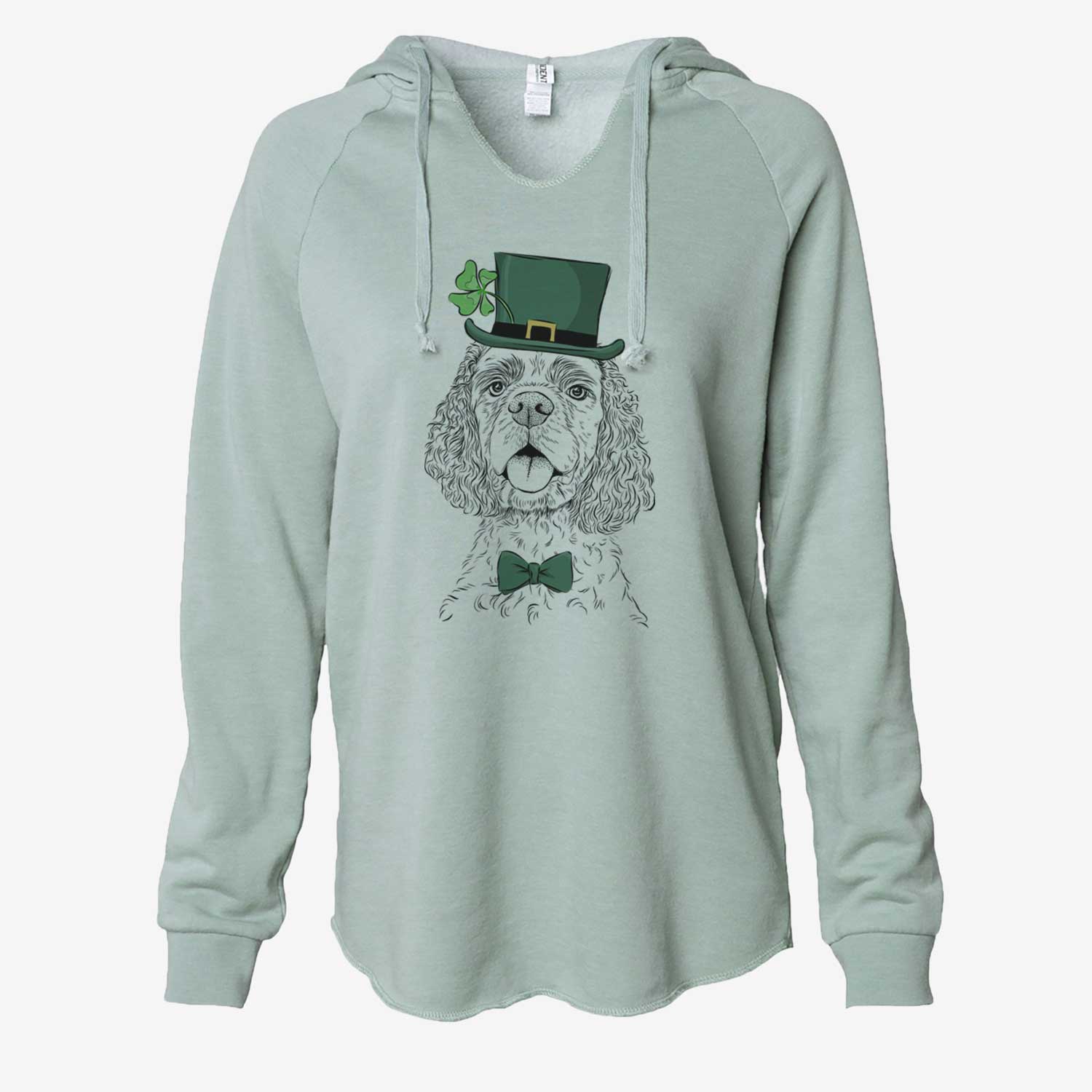 St. Patrick's Baxter the American Cocker Spaniel - Cali Wave Hooded Sweatshirt