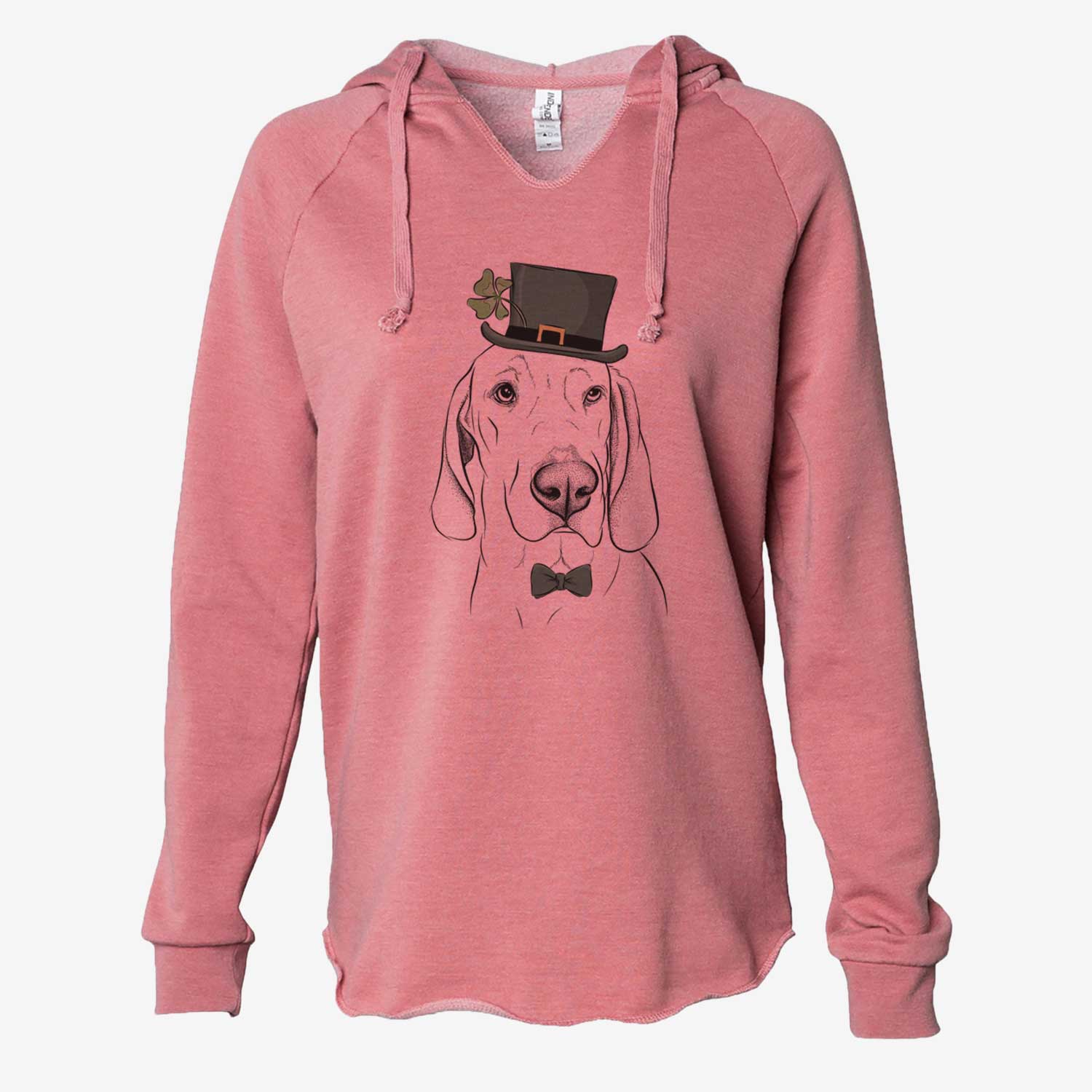 St. Patrick's Beauregard the American Redbone Coonhound - Cali Wave Hooded Sweatshirt