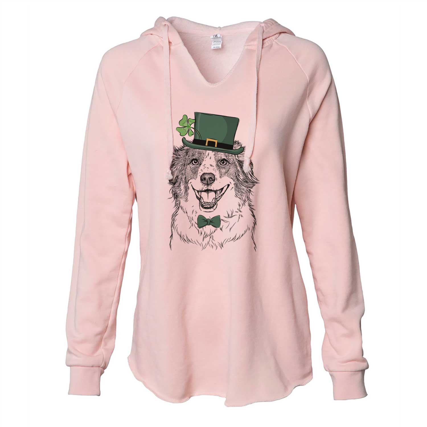 St. Patrick's Belle the Australian Shepherd Mix - Cali Wave Hooded Sweatshirt