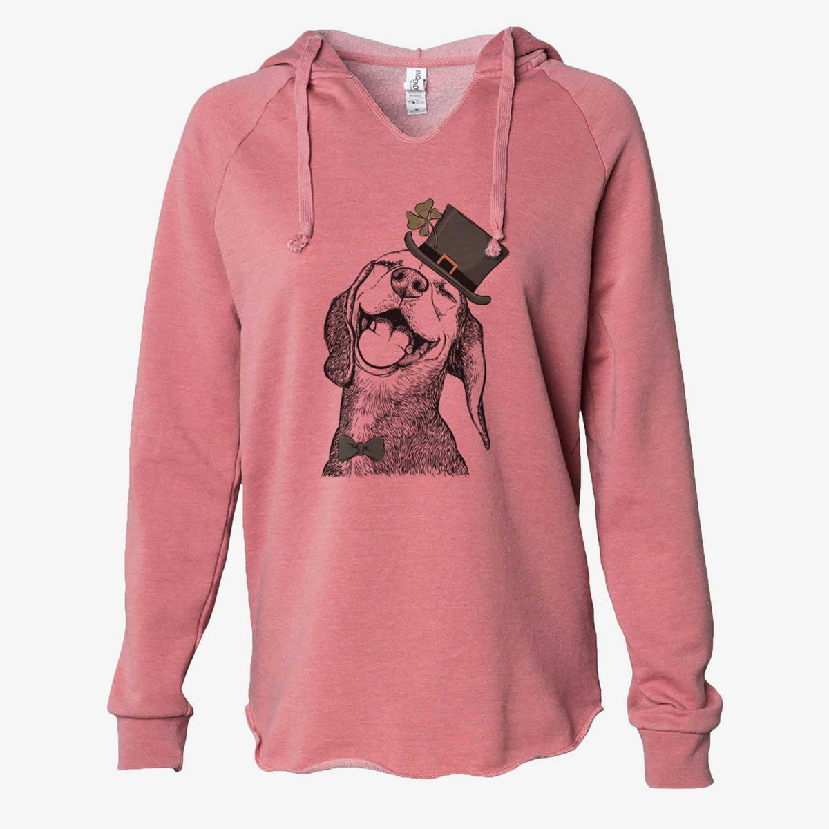 St. Patrick's Belle the Hound Mix - Cali Wave Hooded Sweatshirt