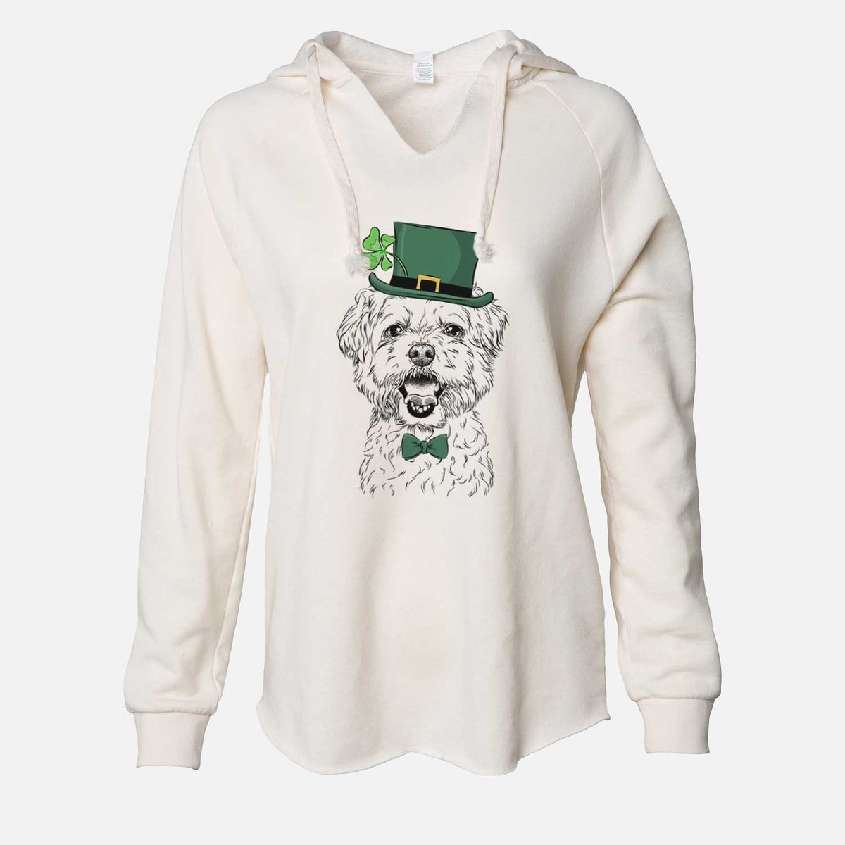 St. Patrick's Belle the Maltipoo - Cali Wave Hooded Sweatshirt