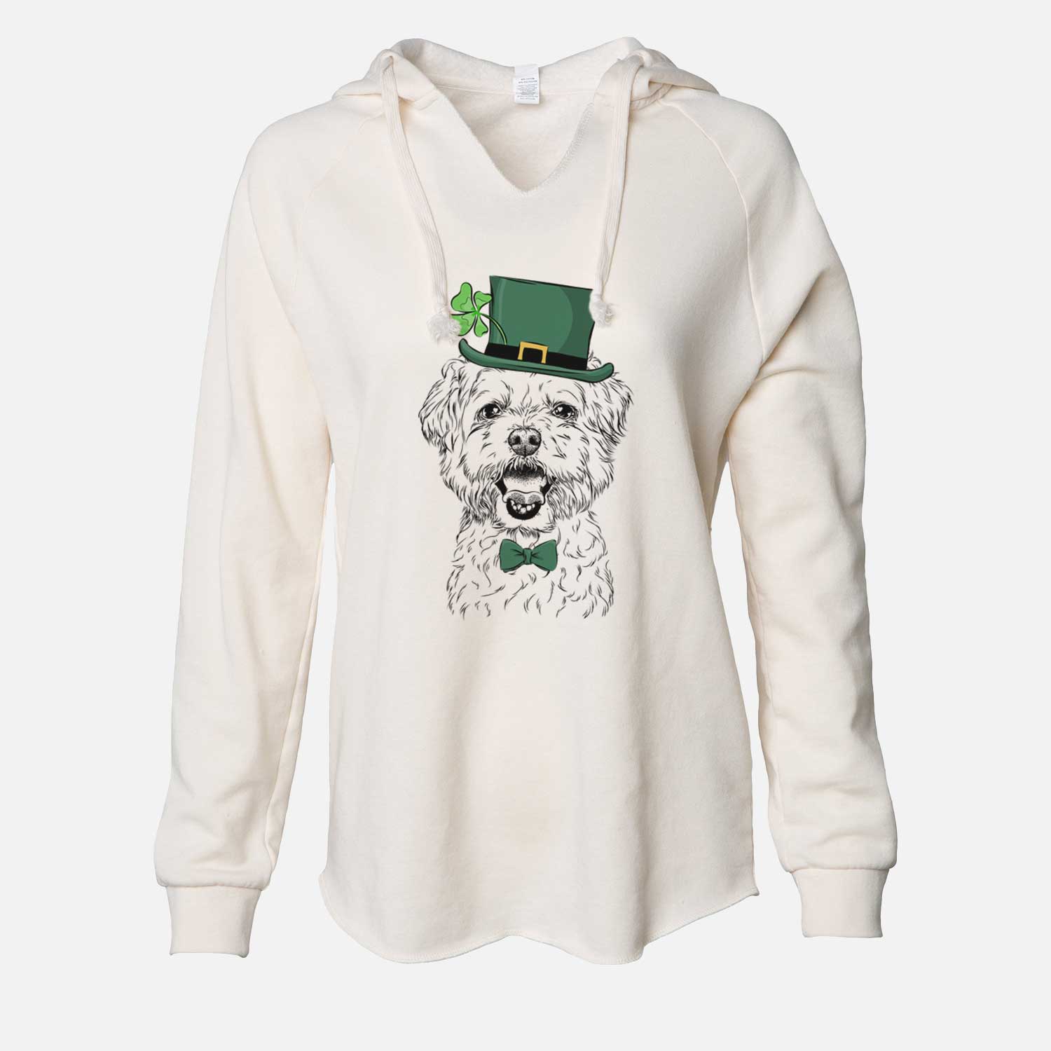 St. Patrick's Belle the Maltipoo - Cali Wave Hooded Sweatshirt