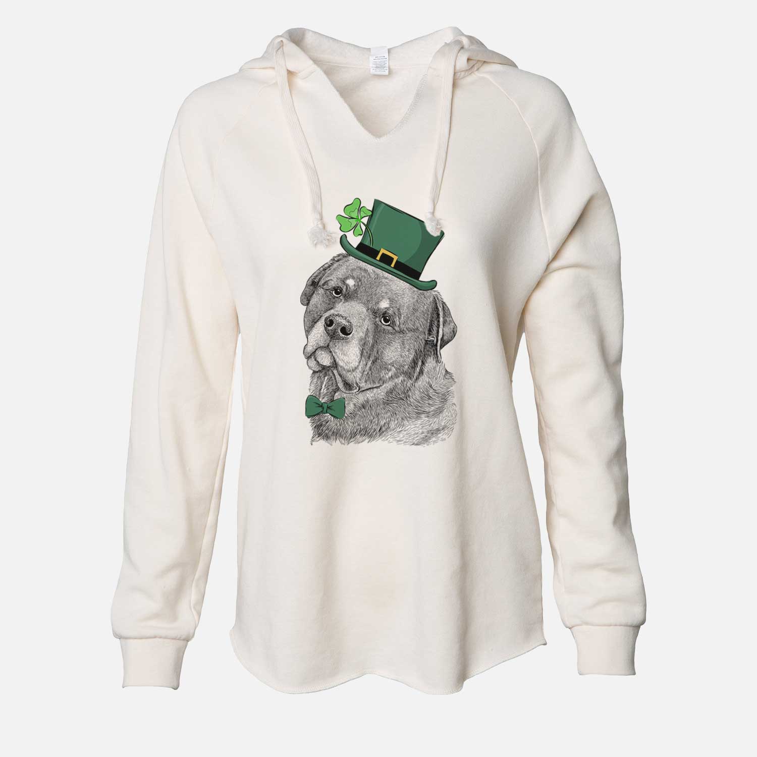 St. Patrick's Bender the Rottweiler - Cali Wave Hooded Sweatshirt