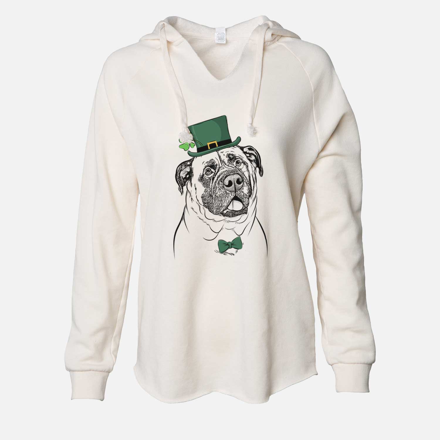 St. Patrick's Big P the English Mastiff - Cali Wave Hooded Sweatshirt