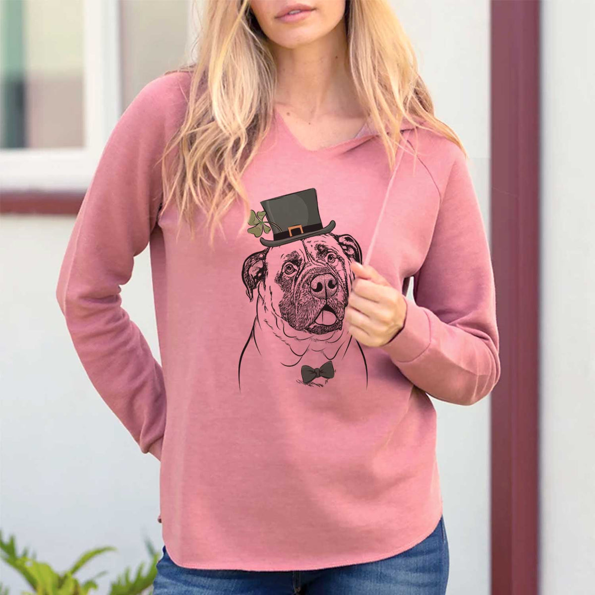 St. Patrick&#39;s Big P the English Mastiff - Cali Wave Hooded Sweatshirt