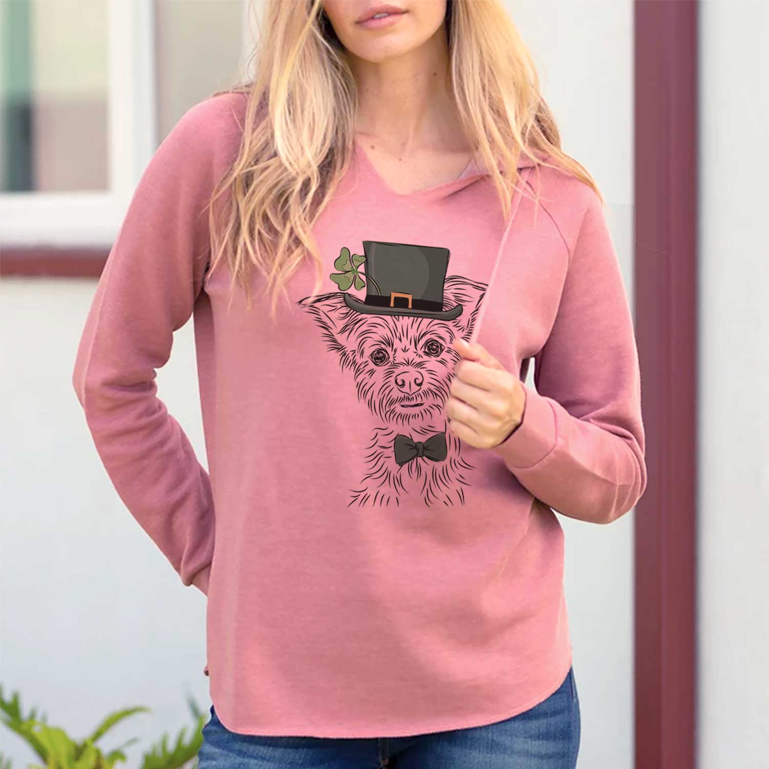 St. Patrick's Bingo the Yorkshire Terrier - Cali Wave Hooded Sweatshirt