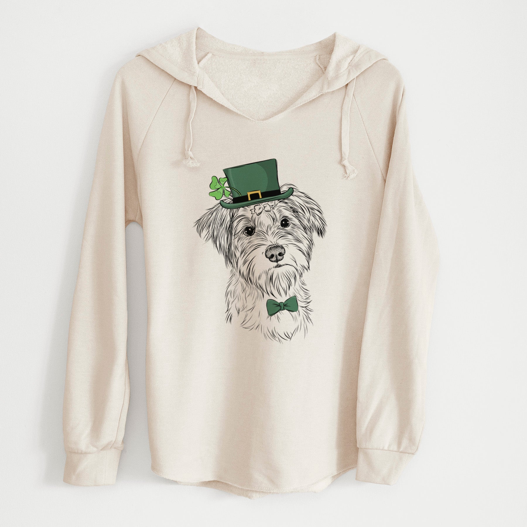 St. Patrick's Birdee the Schnauzer Mix - Cali Wave Hooded Sweatshirt