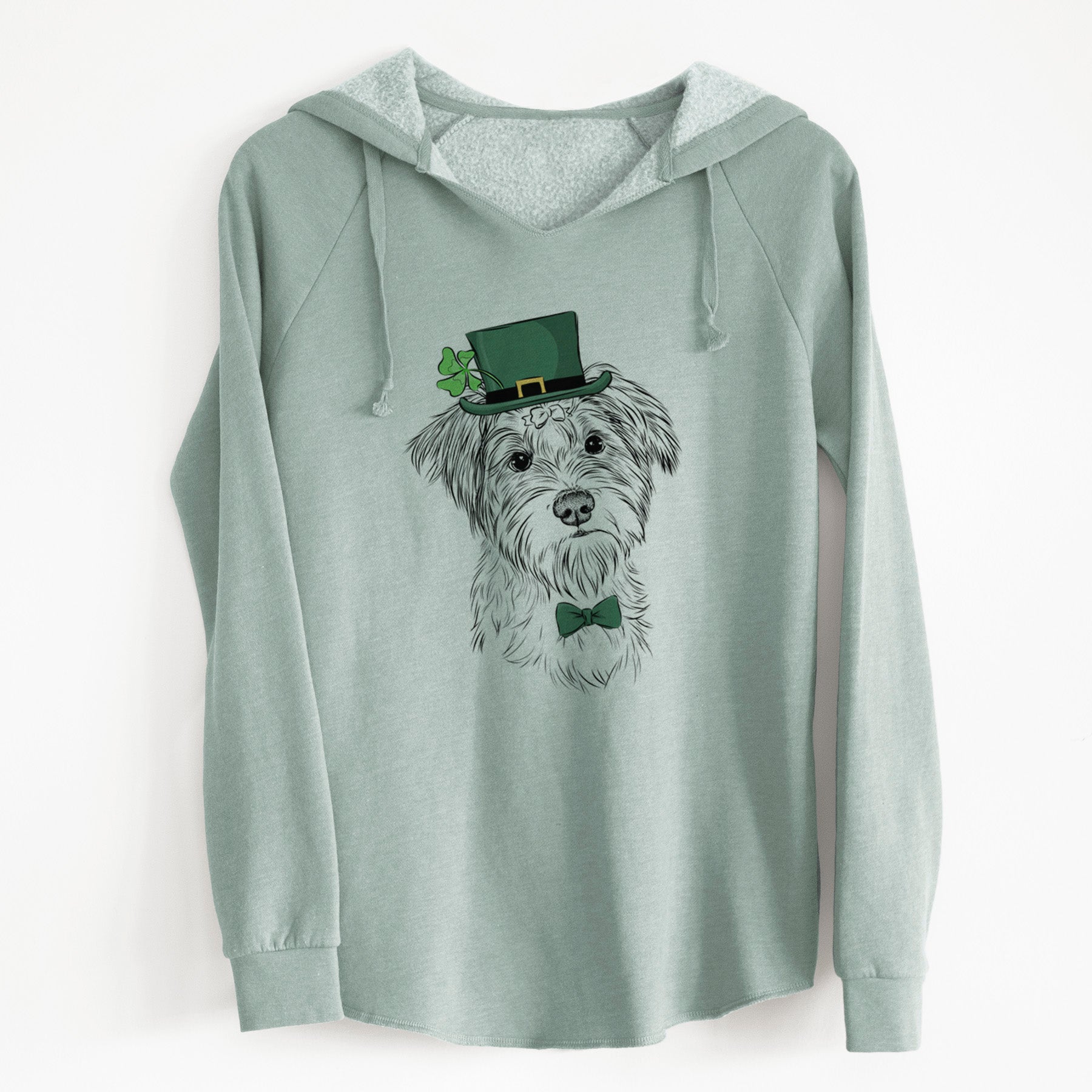 St. Patrick's Birdee the Schnauzer Mix - Cali Wave Hooded Sweatshirt