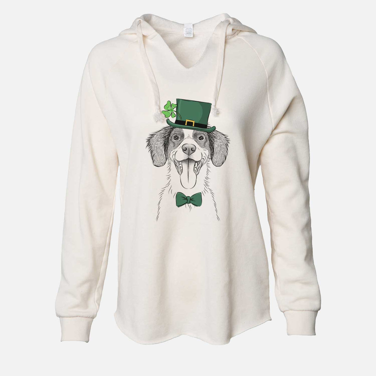 St. Patrick's Birdie the Brittany - Cali Wave Hooded Sweatshirt