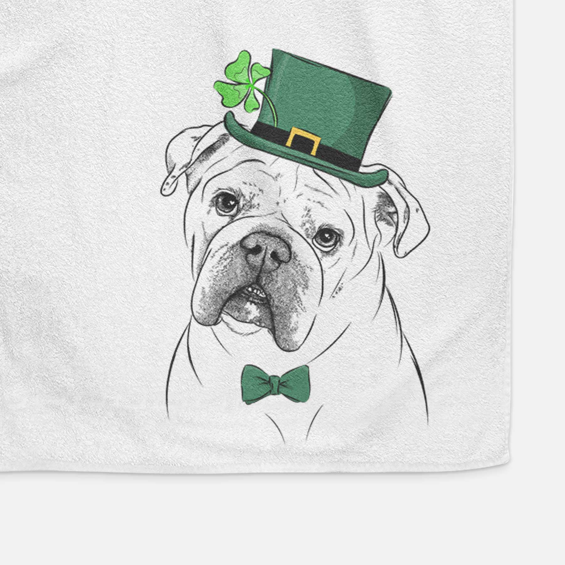 Blossom the English Bulldog Decorative Hand Towel