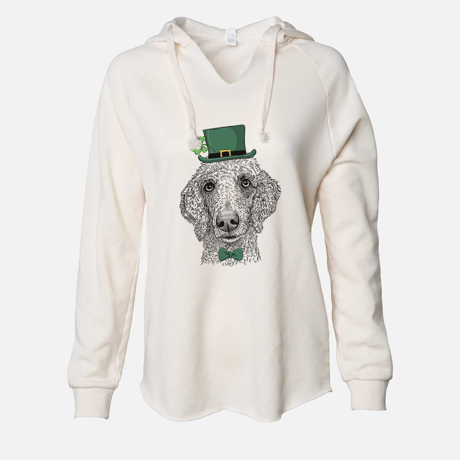 St. Patrick's Blossom the Poodle - Cali Wave Hooded Sweatshirt