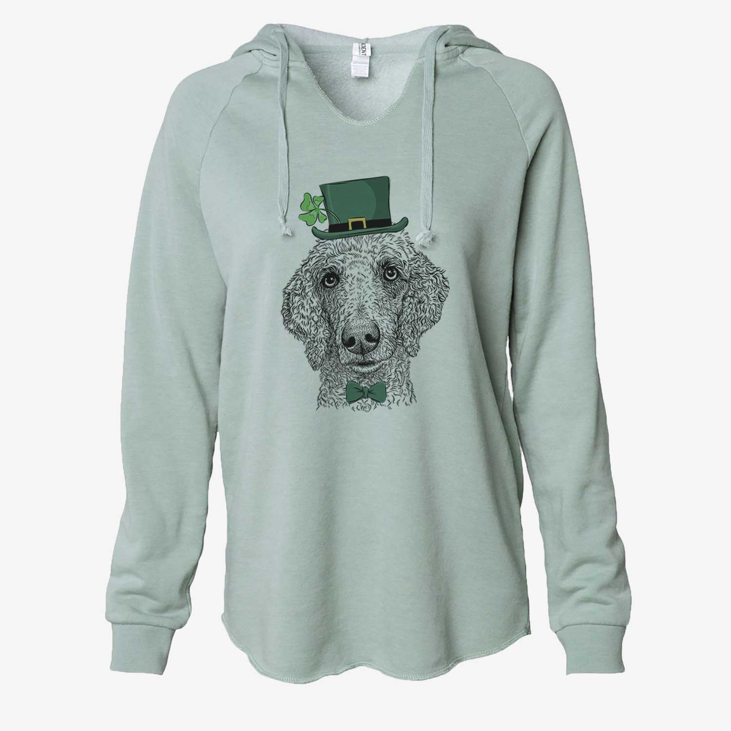 St. Patrick's Blossom the Poodle - Cali Wave Hooded Sweatshirt