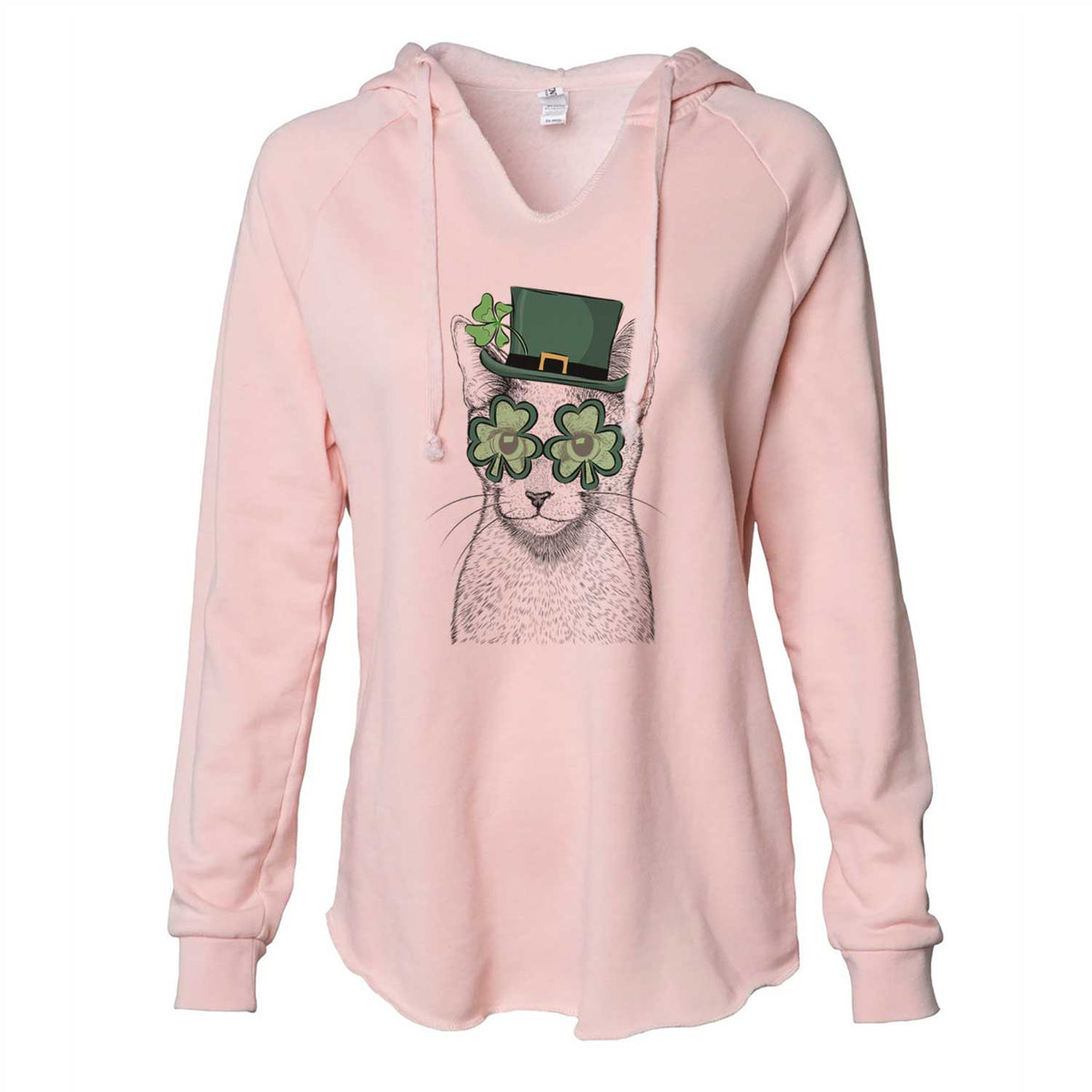 St. Patrick's Blue the Russsian Blue Cat - Cali Wave Hooded Sweatshirt