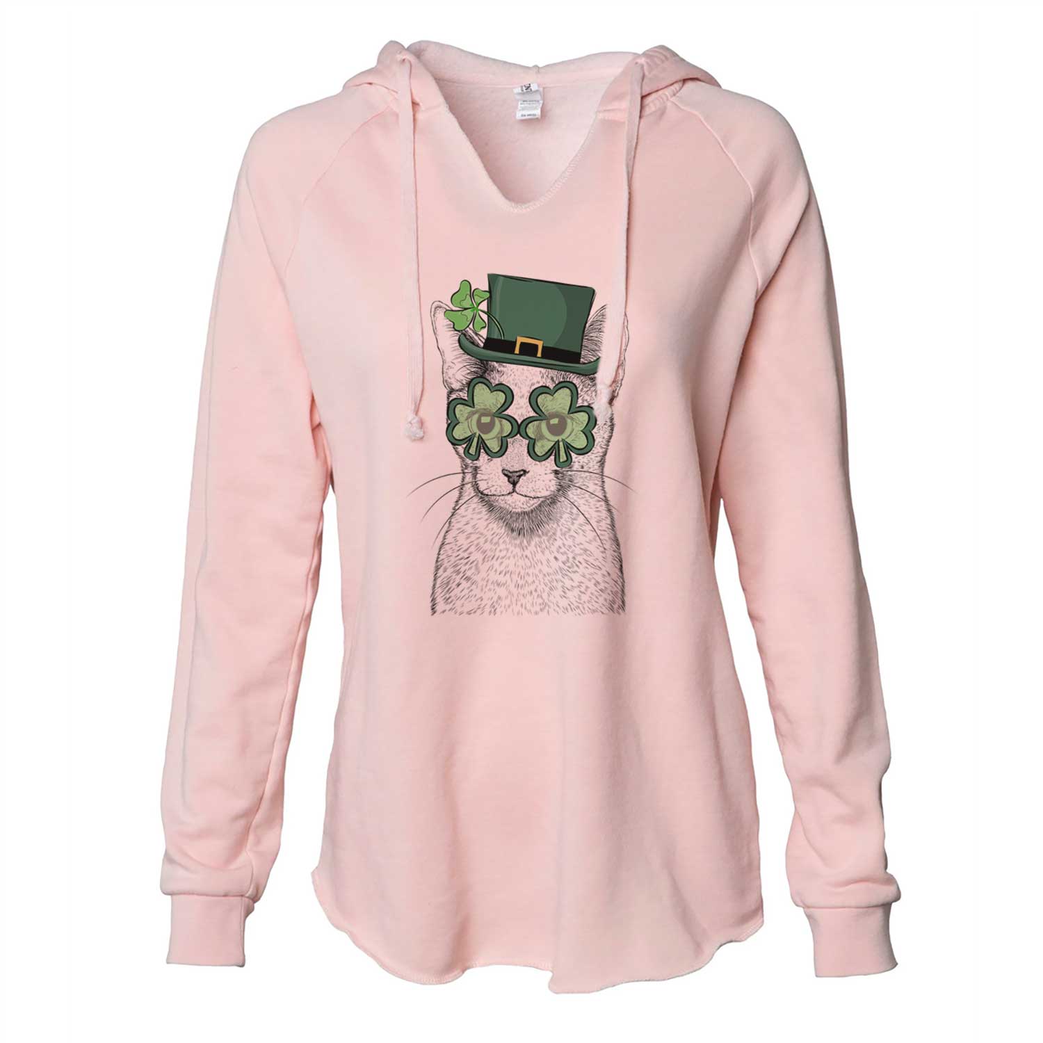 St. Patrick's Blue the Russsian Blue Cat - Cali Wave Hooded Sweatshirt