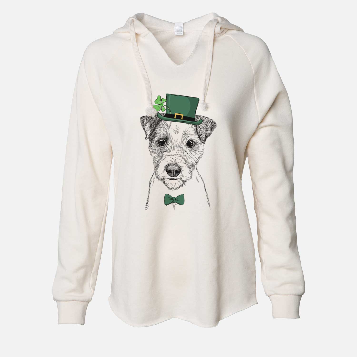 St. Patrick's Bogart the Parson Russell Terrier - Cali Wave Hooded Sweatshirt