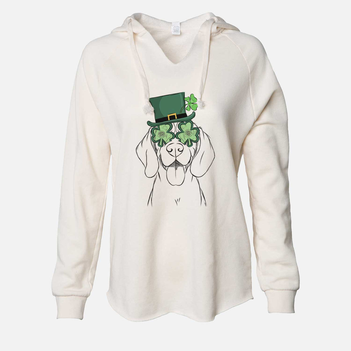 St. Patrick's Bogie the Beagle - Cali Wave Hooded Sweatshirt