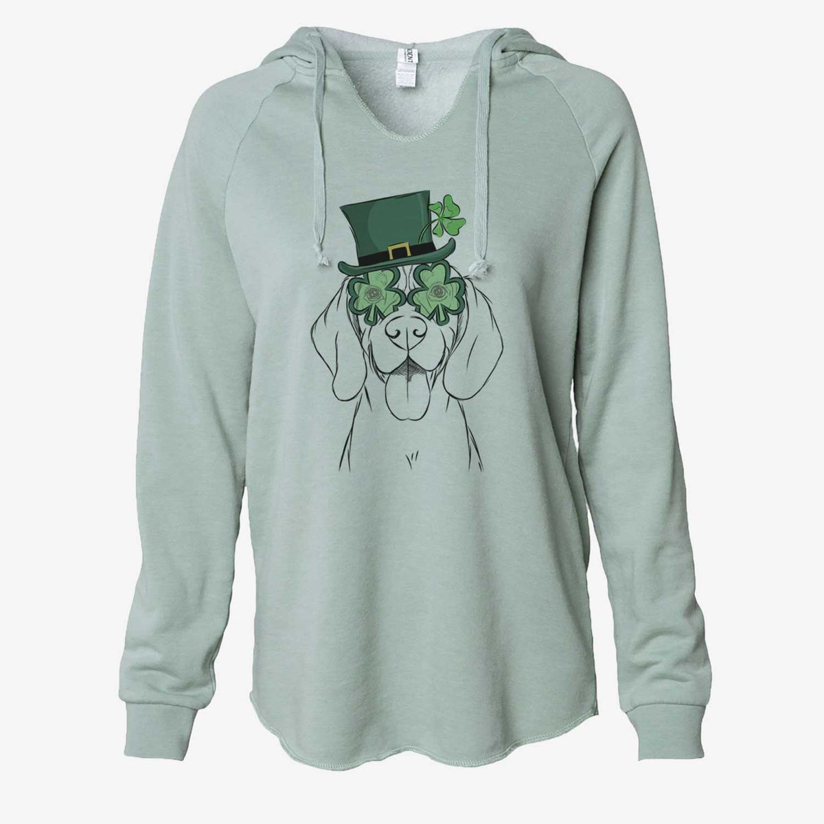 St. Patrick's Bogie the Beagle - Cali Wave Hooded Sweatshirt