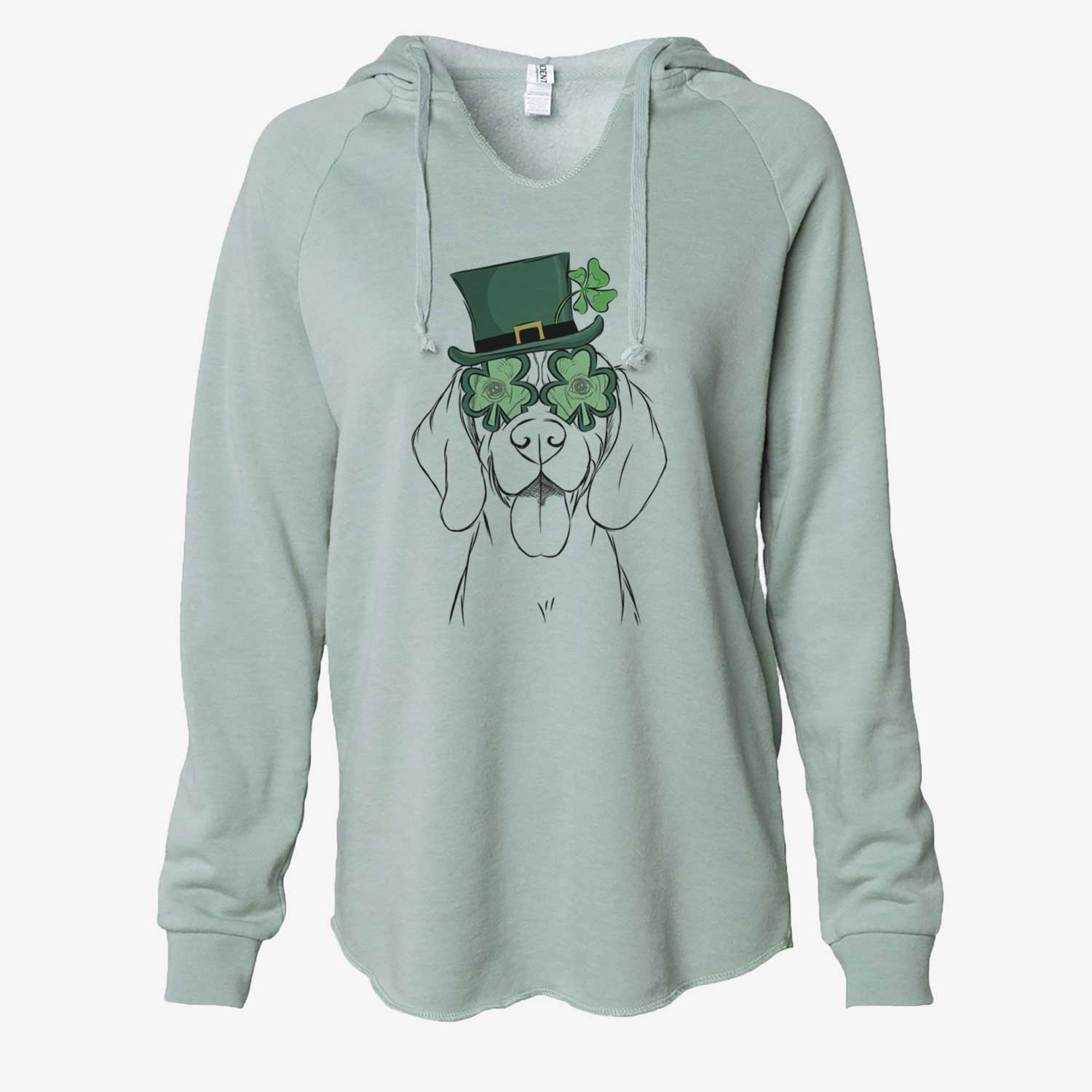 St. Patrick's Bogie the Beagle - Cali Wave Hooded Sweatshirt
