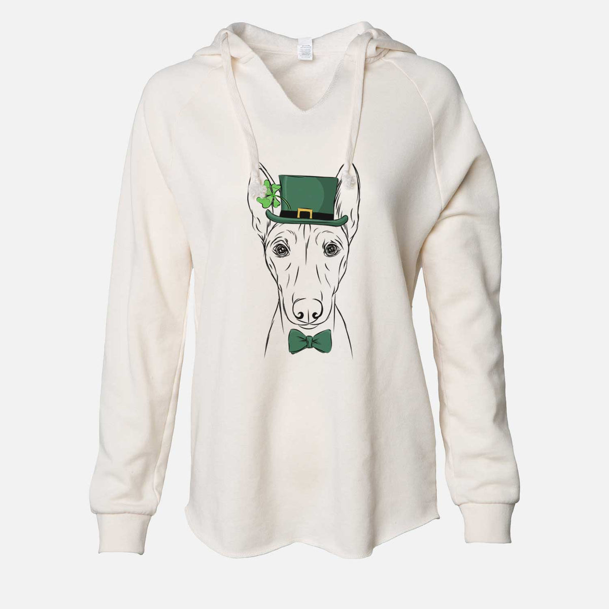 St. Patrick's Bonsai the Basenji - Cali Wave Hooded Sweatshirt