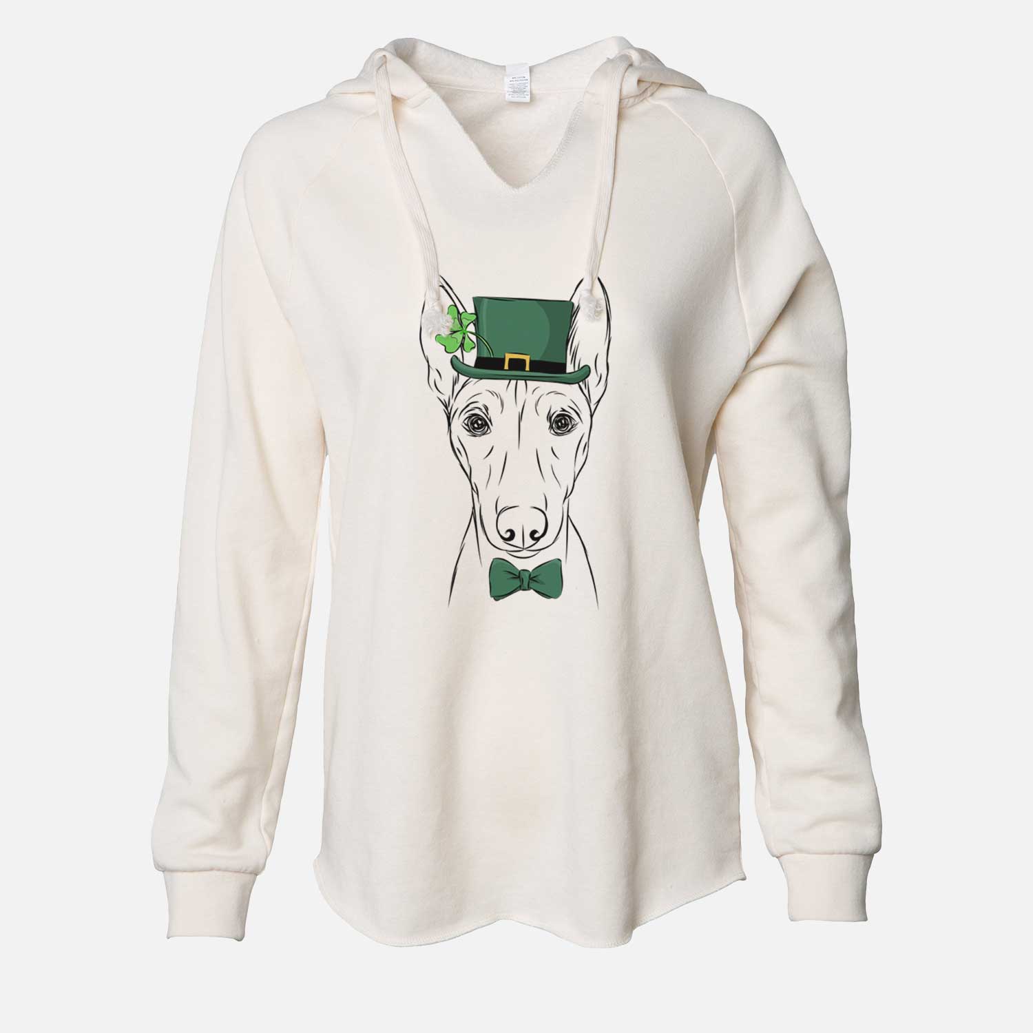 St. Patrick's Bonsai the Basenji - Cali Wave Hooded Sweatshirt