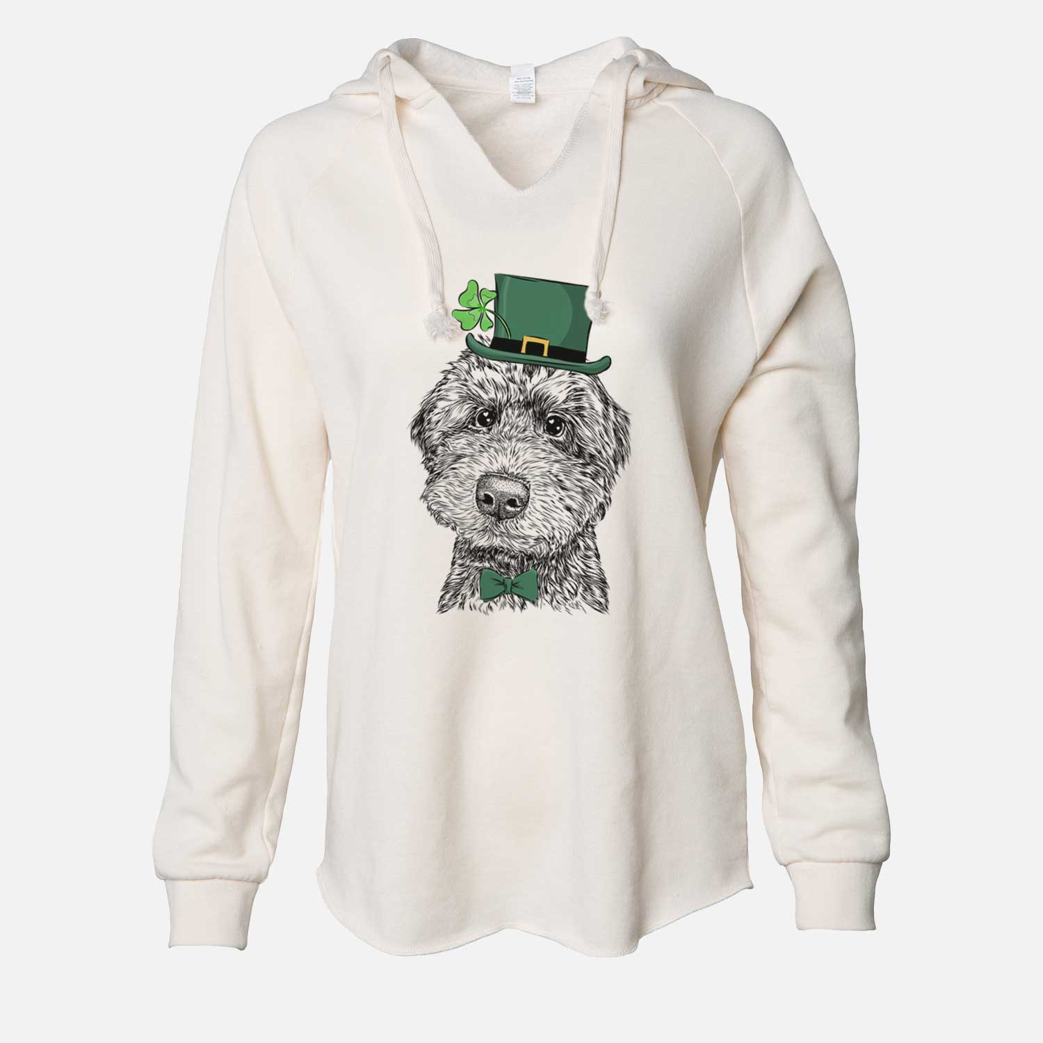 St. Patrick's Bowser the Whoodle - Cali Wave Hooded Sweatshirt