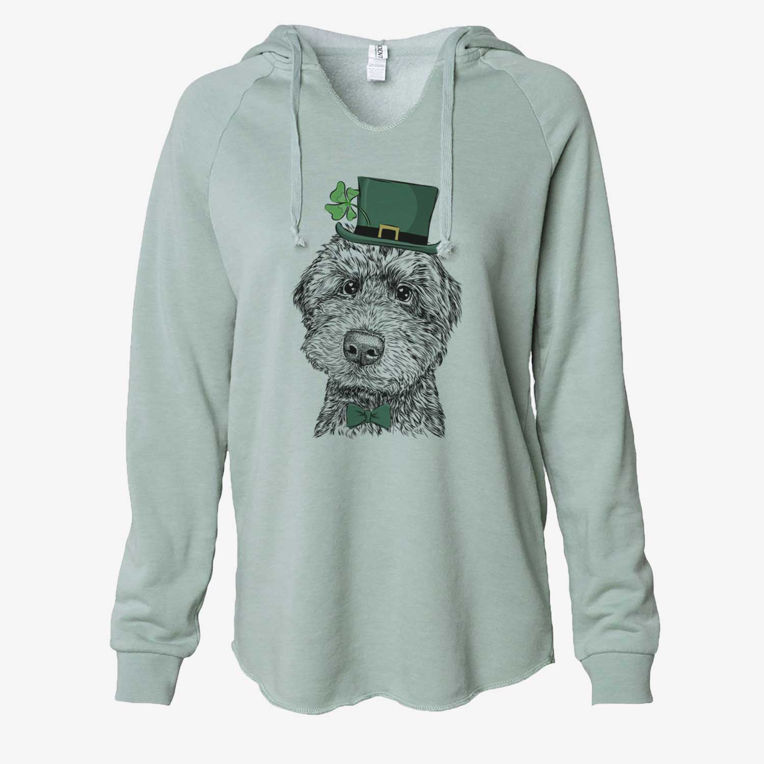 St. Patrick's Bowser the Whoodle - Cali Wave Hooded Sweatshirt