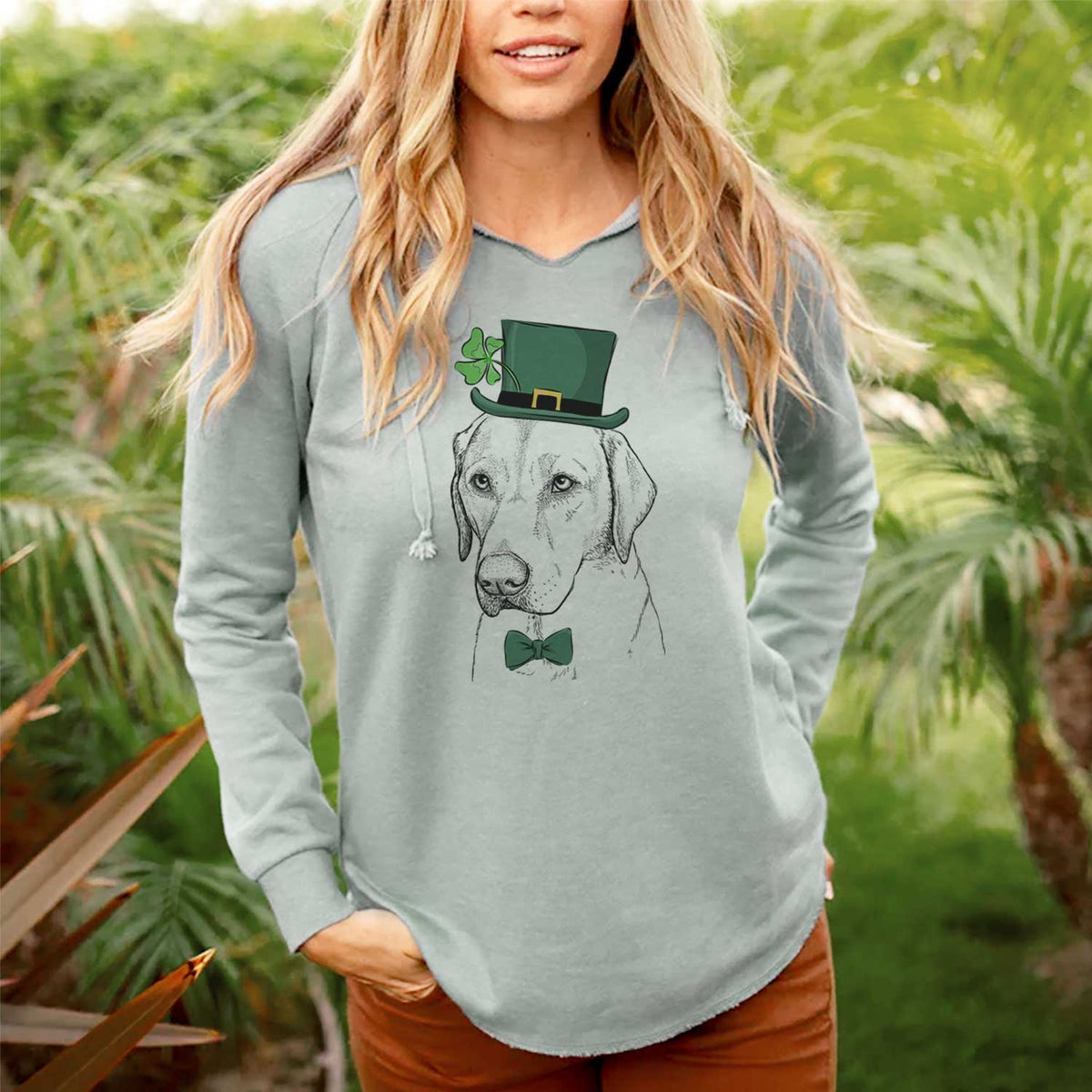 St. Patrick's Braxton the Yellow Lab - Cali Wave Hooded Sweatshirt