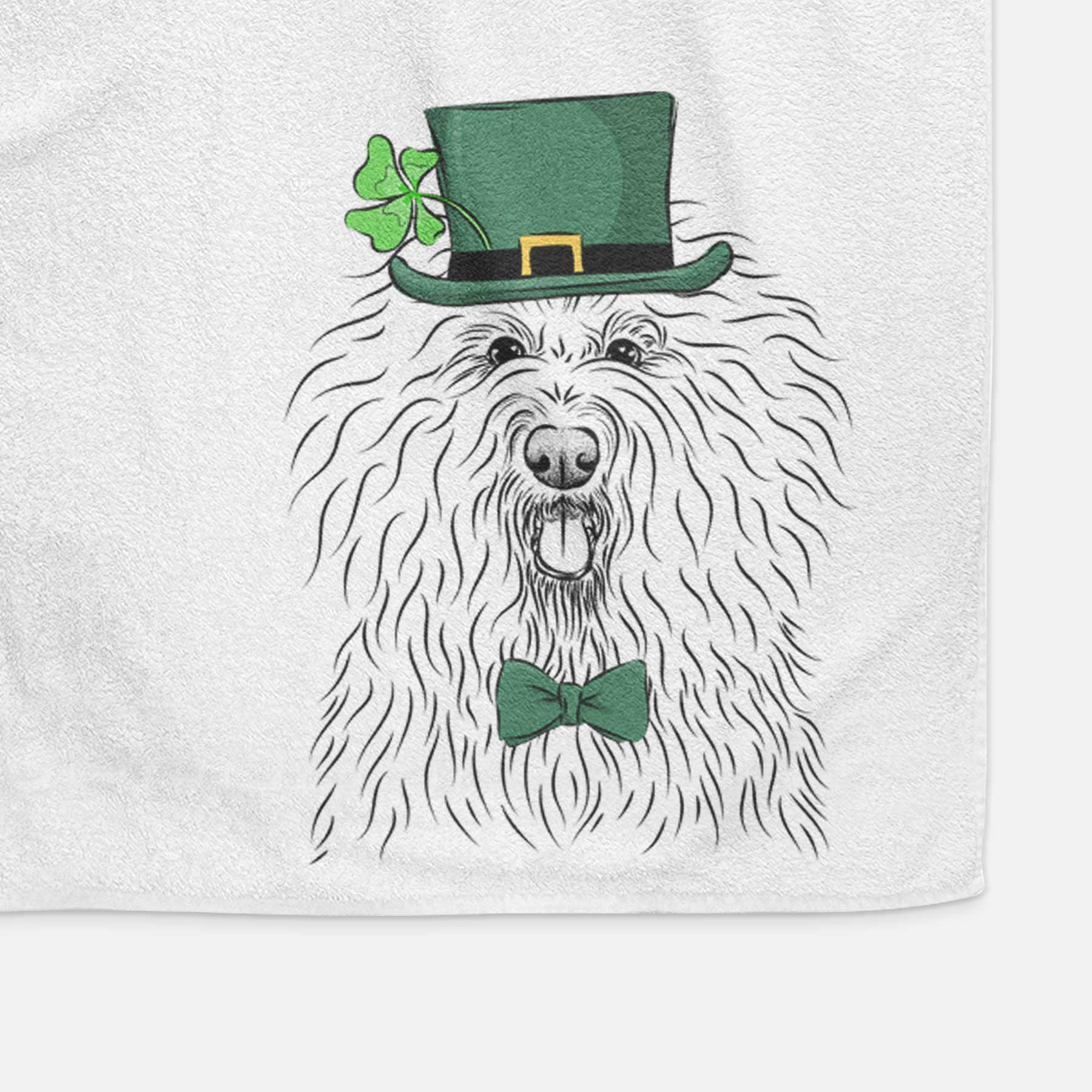 Brody the Old English Sheepdog Decorative Hand Towel