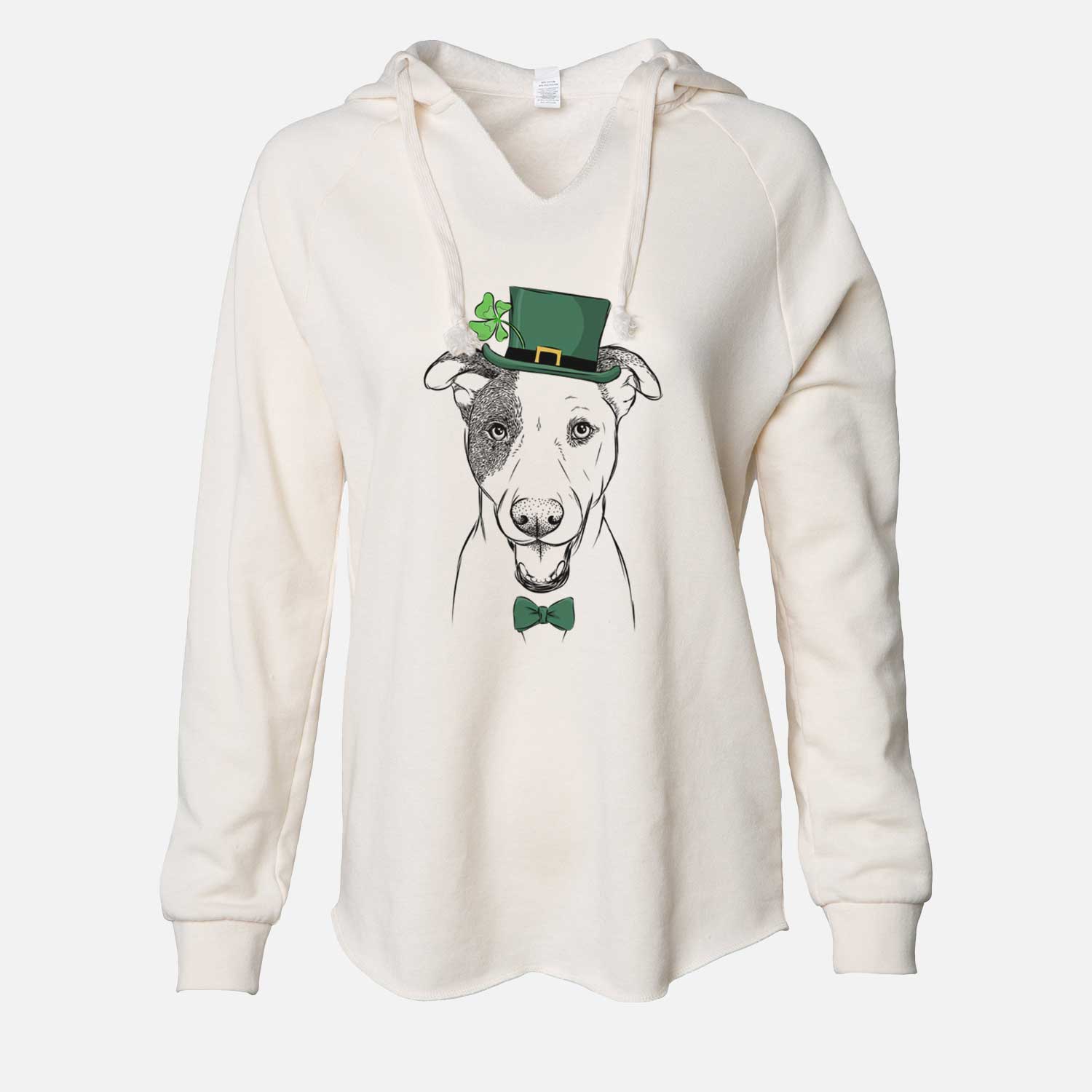 St. Patrick's Bucky the Mixed Breed - Cali Wave Hooded Sweatshirt