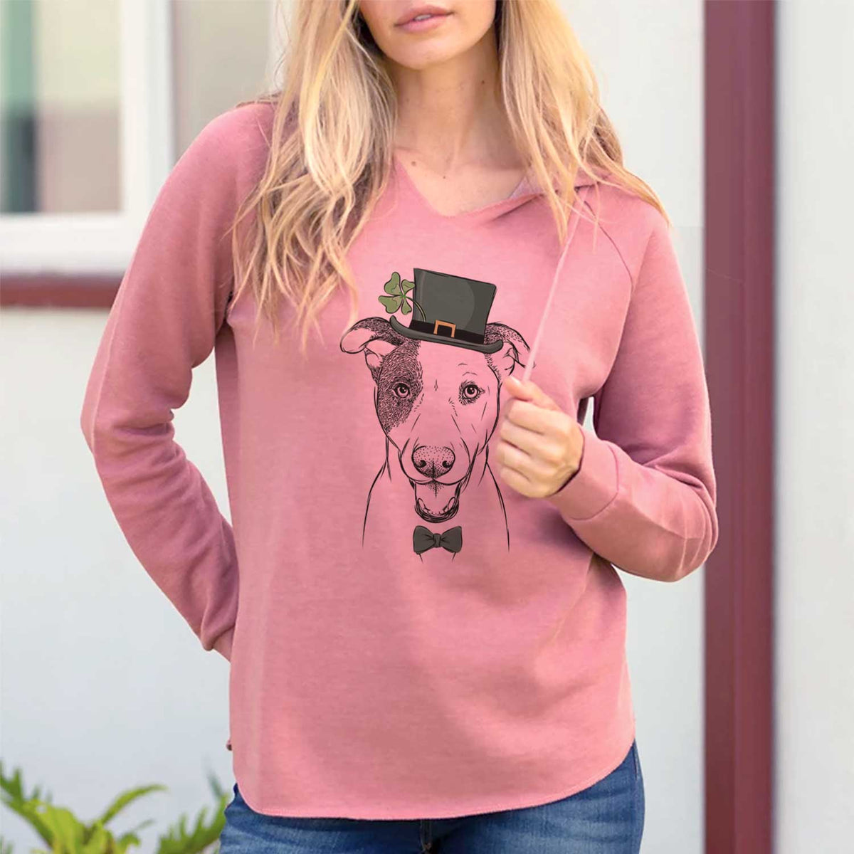 St. Patrick's Bucky the Mixed Breed - Cali Wave Hooded Sweatshirt