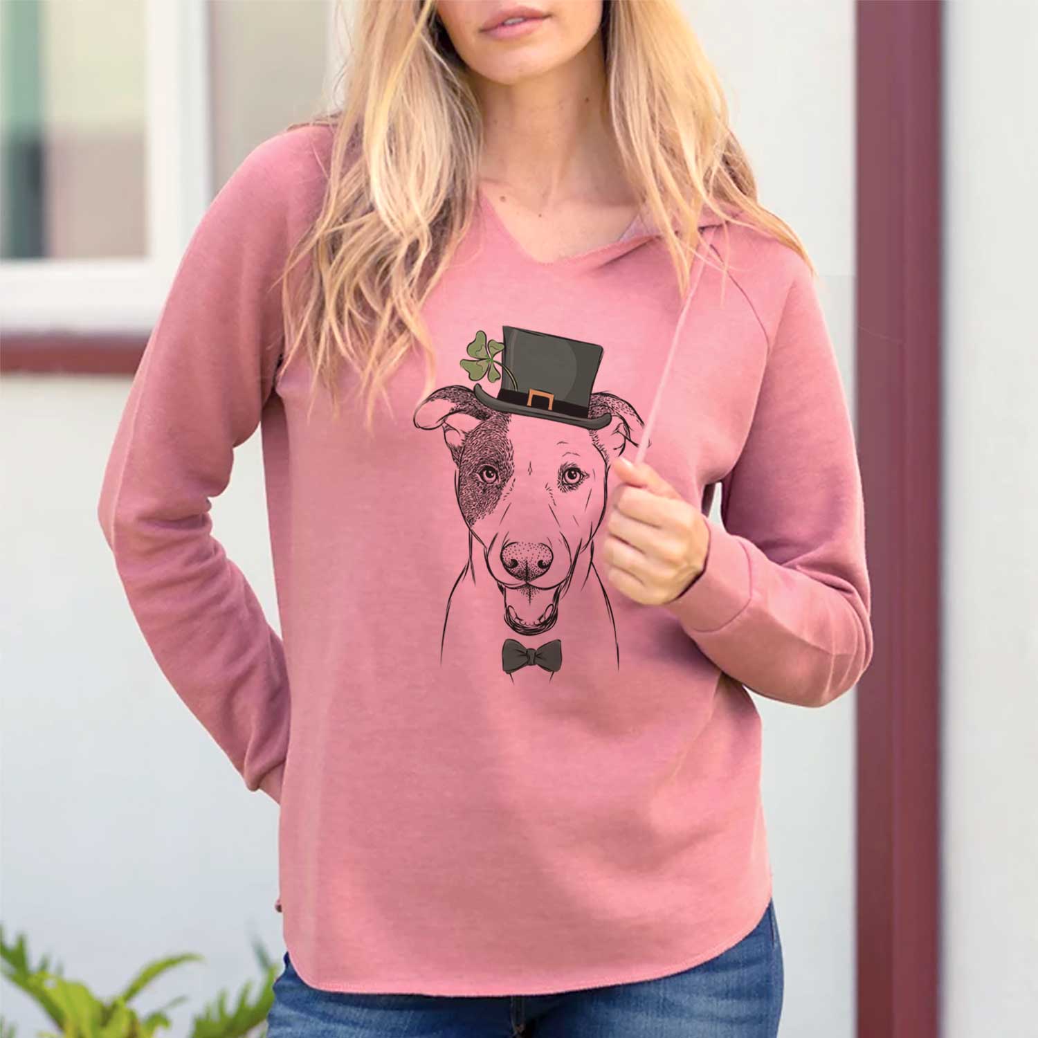 St. Patrick's Bucky the Mixed Breed - Cali Wave Hooded Sweatshirt