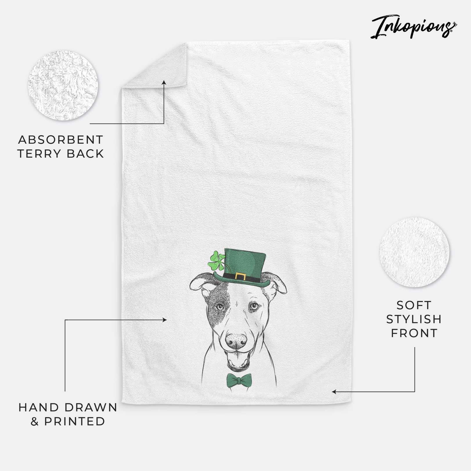 Bucky the Mixed Breed Decorative Hand Towel