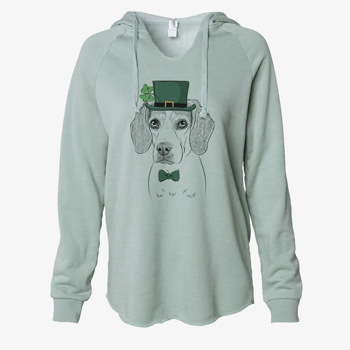 St. Patrick's Bumbee the Beagle - Cali Wave Hooded Sweatshirt